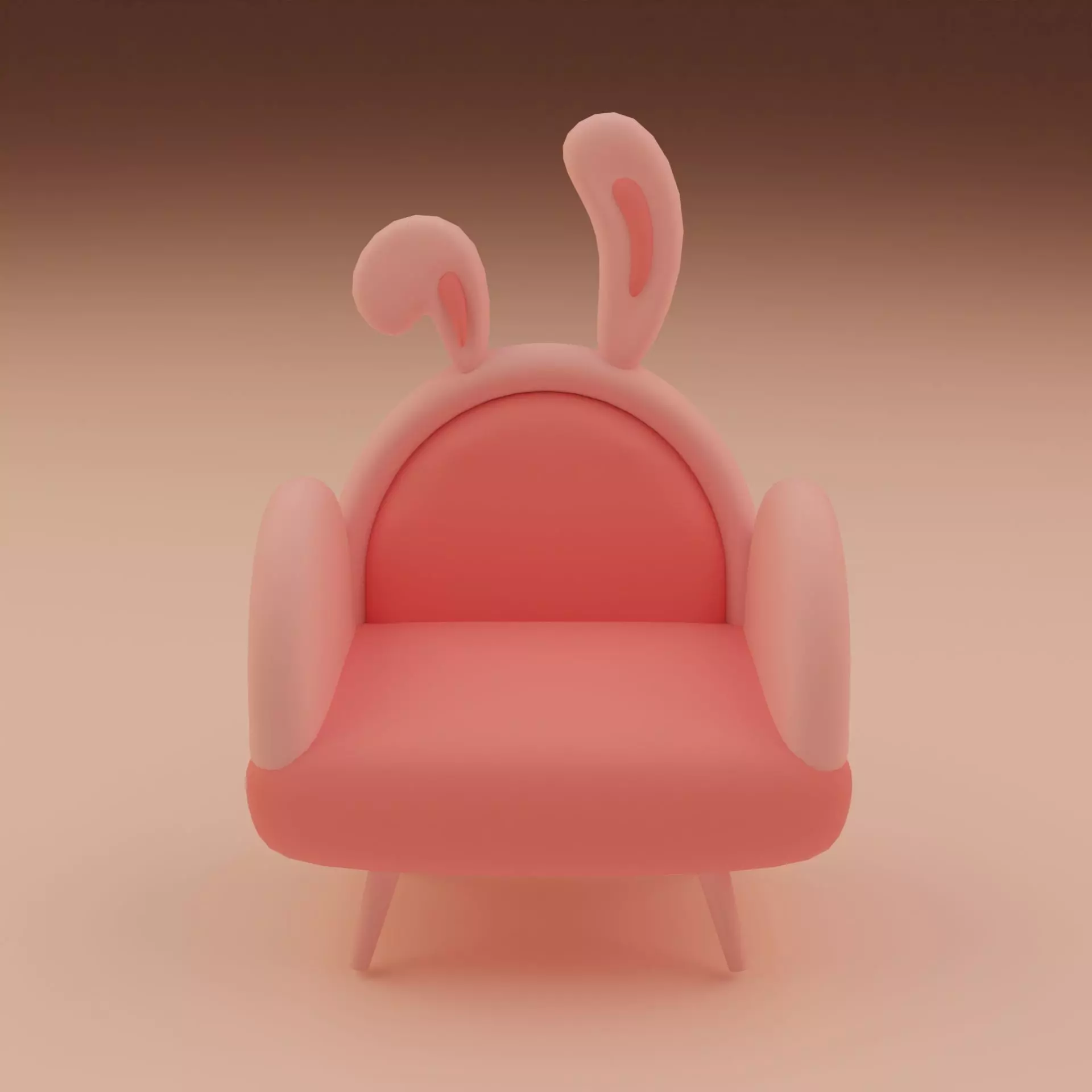 Stylized Bunny chair 3D model