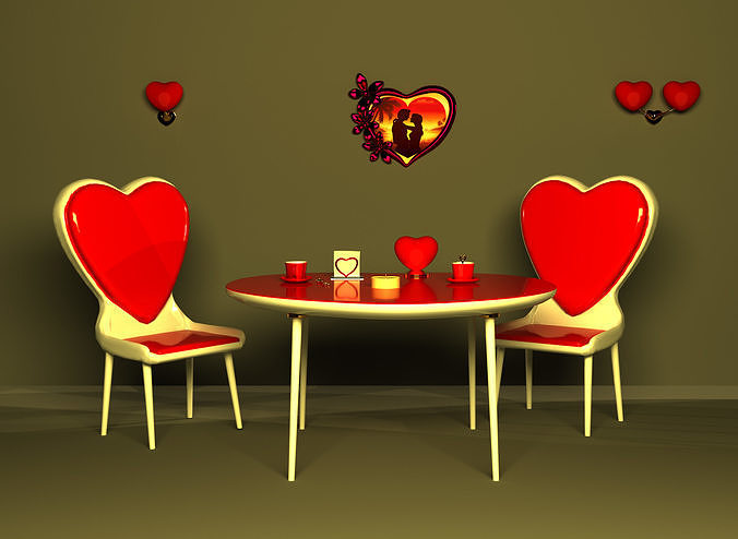 Heart cafe 3D model