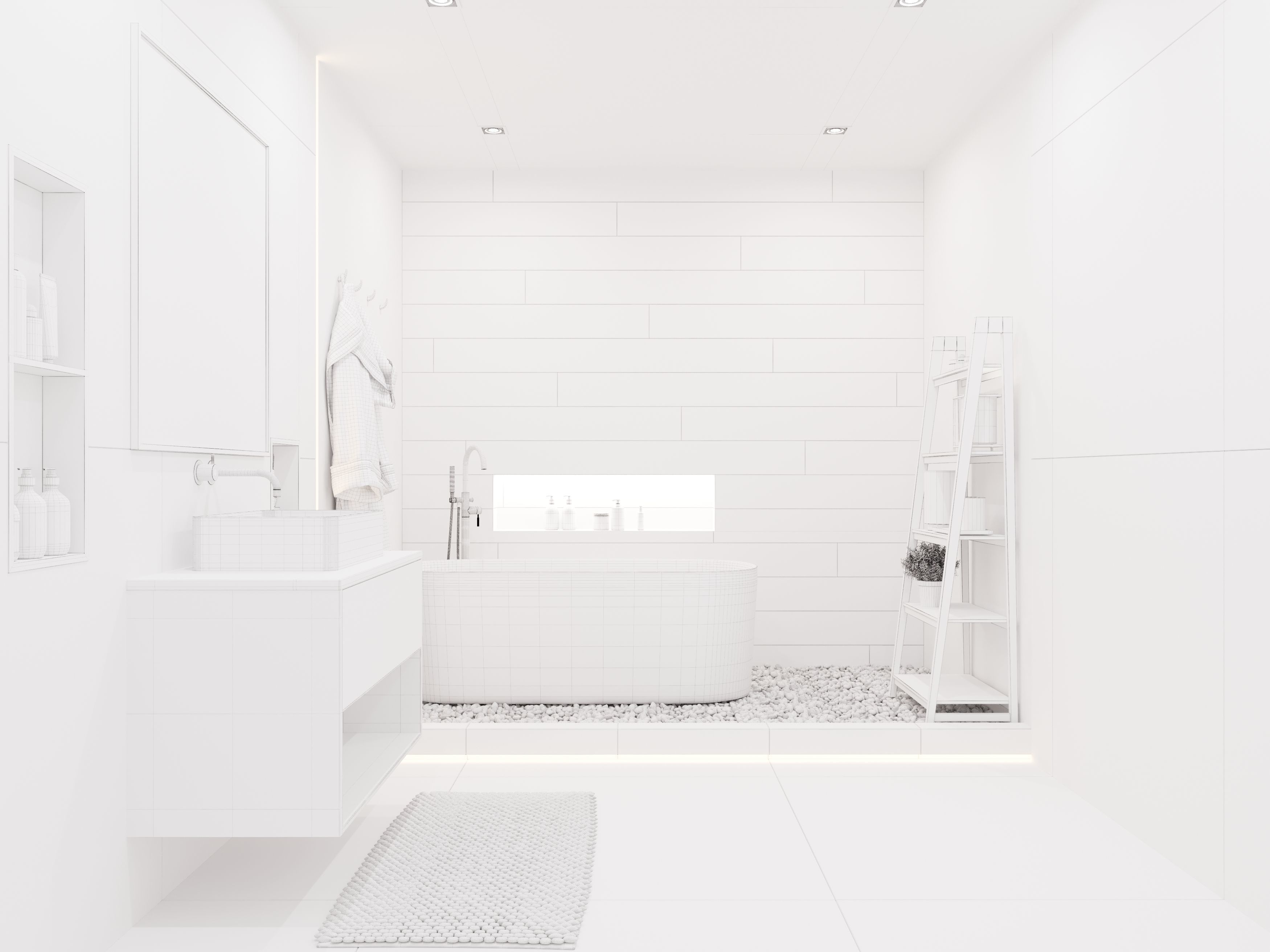 Realistic 3d model of Bathroom Interior 3D model_3