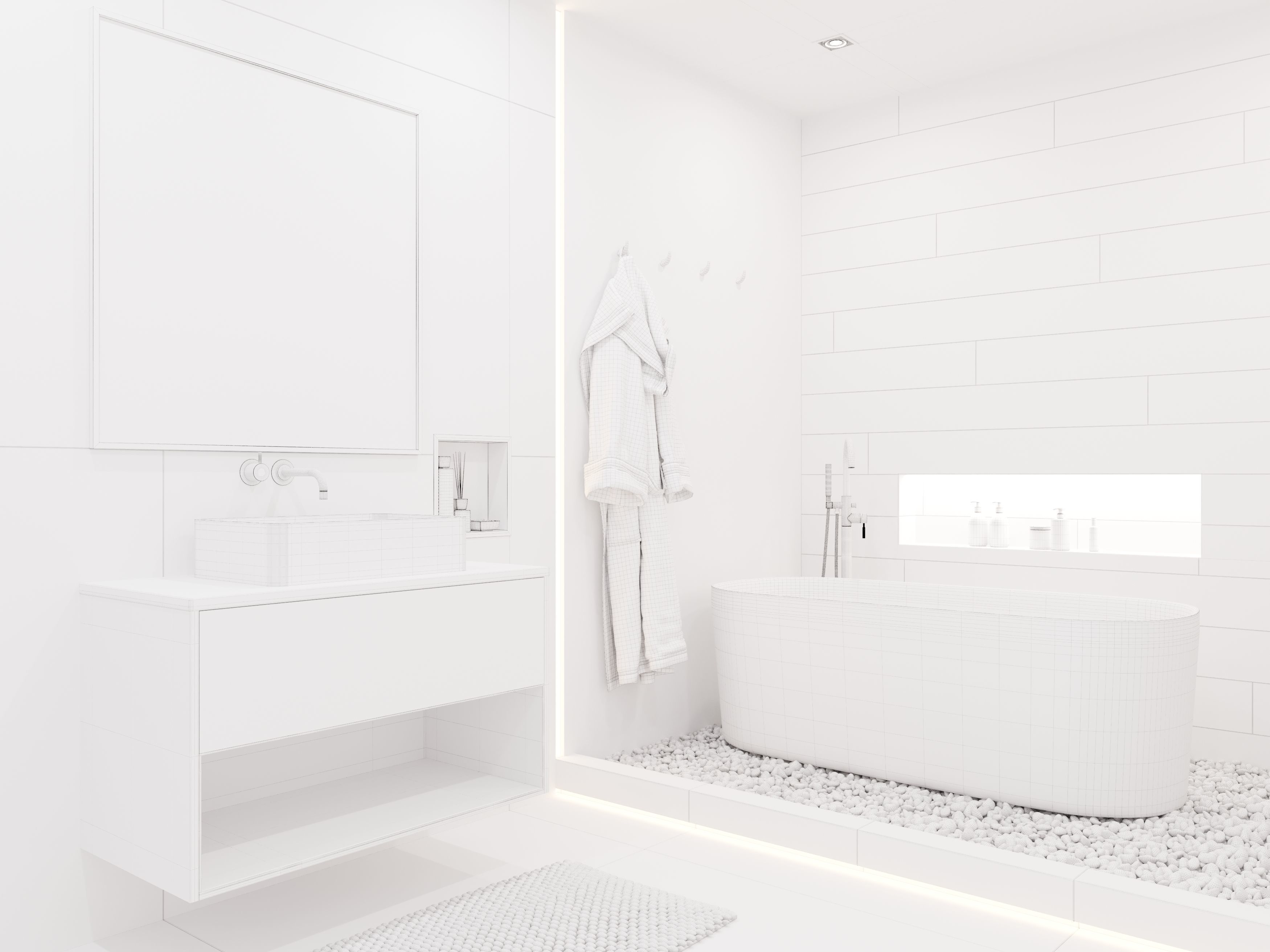 Realistic 3d model of Bathroom Interior 3D model_1
