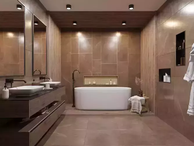 Realistic 3d model of Bathroom Interior 3D model