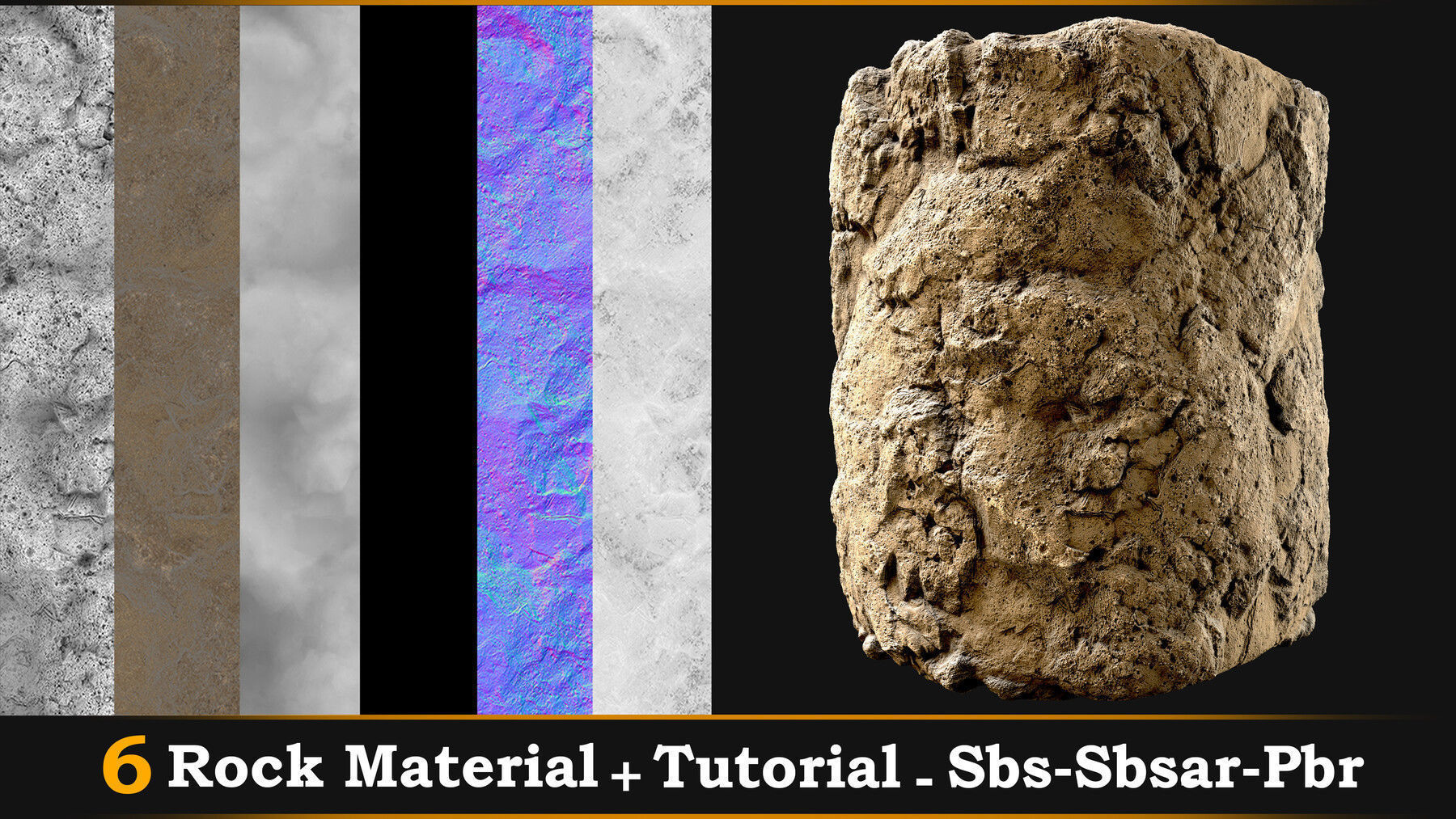 6 Rock Material -Tutorial-Sbs-Sbsar-Pbr Texture_4