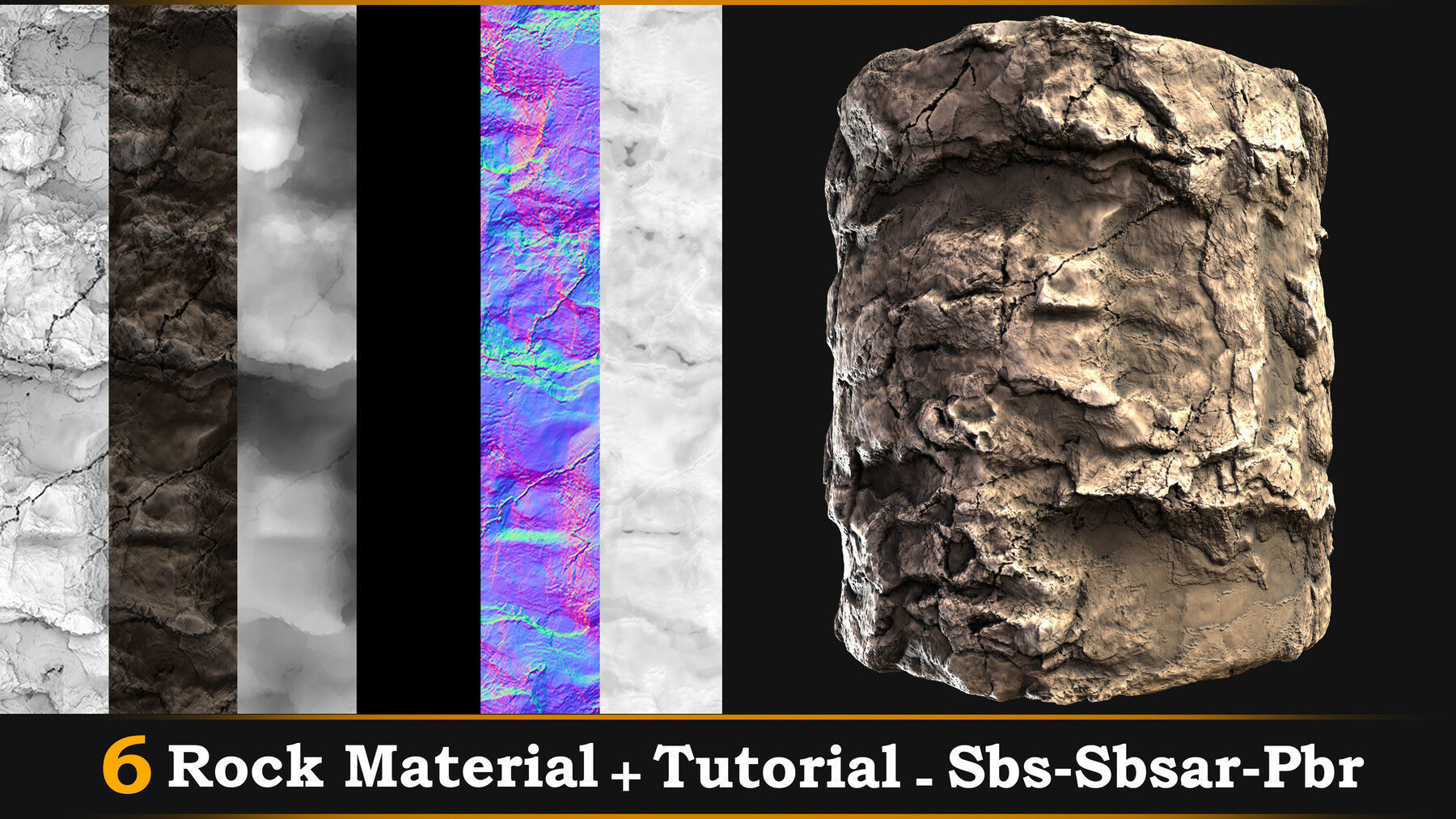 6 Rock Material -Tutorial-Sbs-Sbsar-Pbr Texture_5