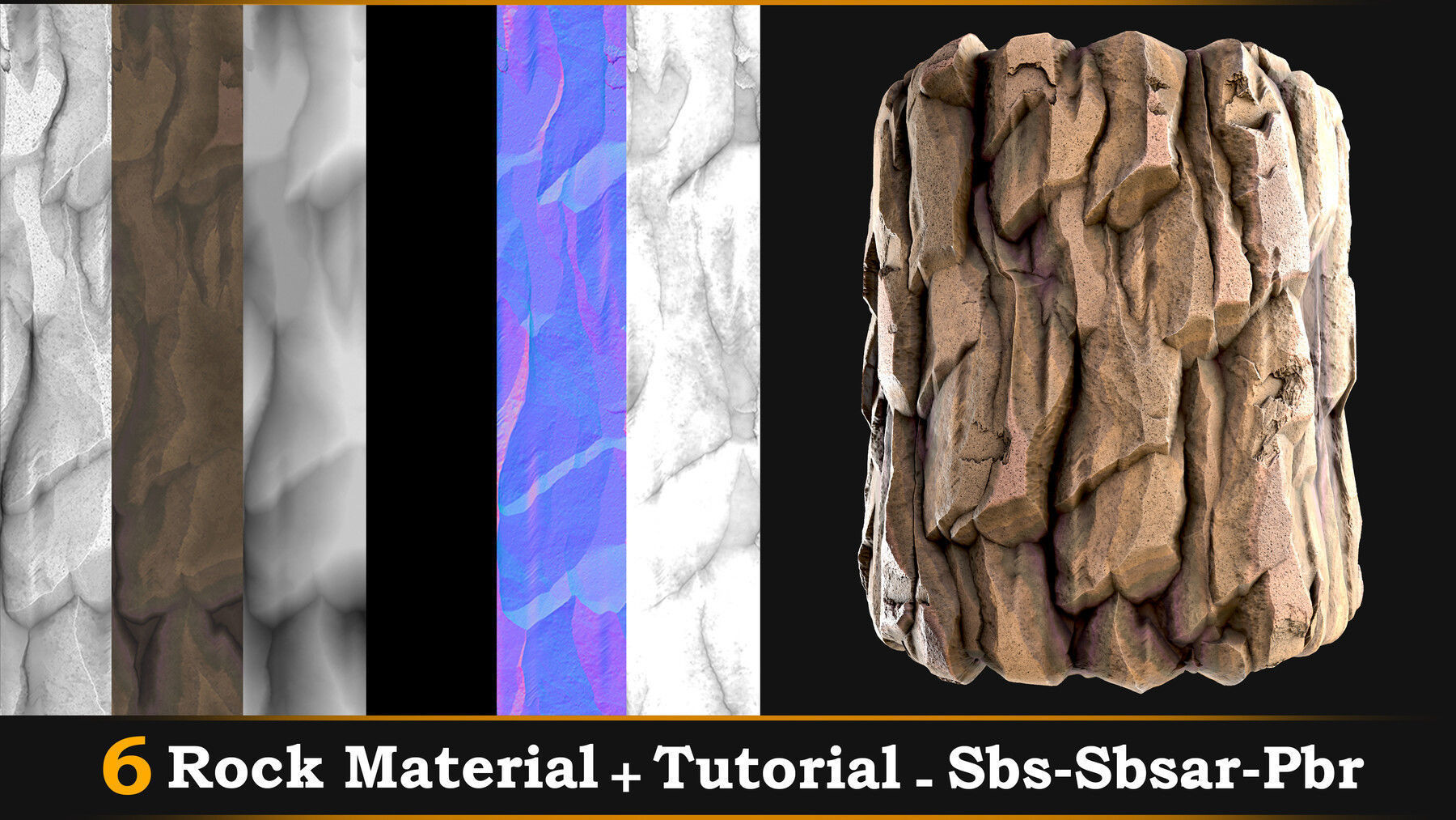 6 Rock Material -Tutorial-Sbs-Sbsar-Pbr Texture_8