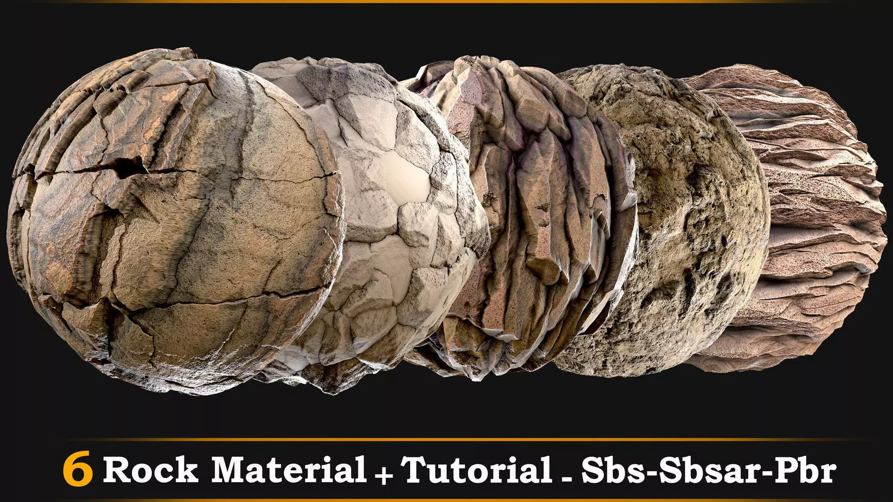 6 Rock Material -Tutorial-Sbs-Sbsar-Pbr Texture_0