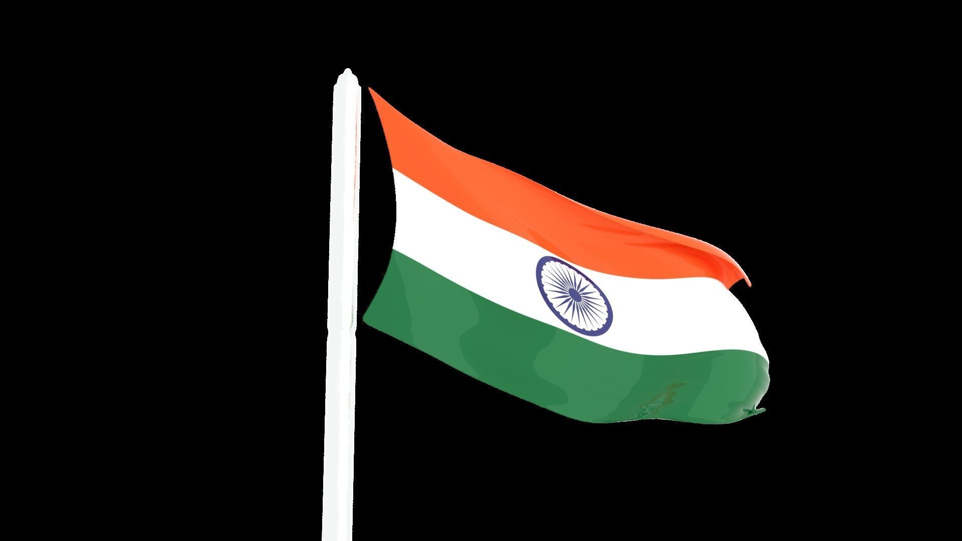 Indian Flag Free low-poly 3D model_1