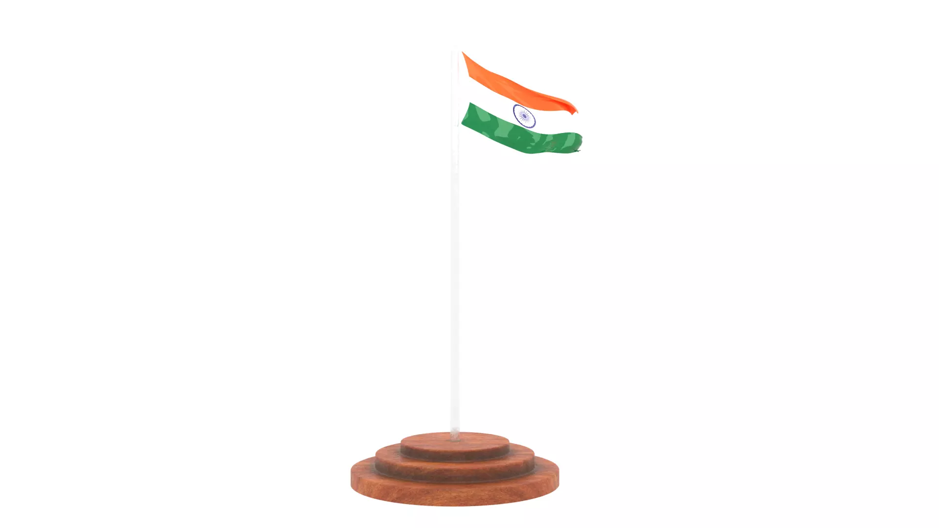 Indian Flag Free low-poly 3D model_0