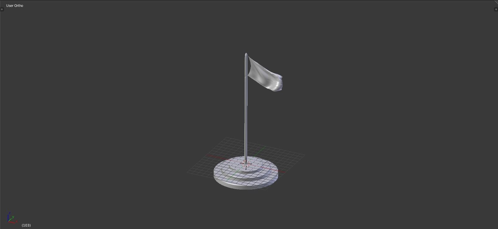 Indian Flag Free low-poly 3D model_6