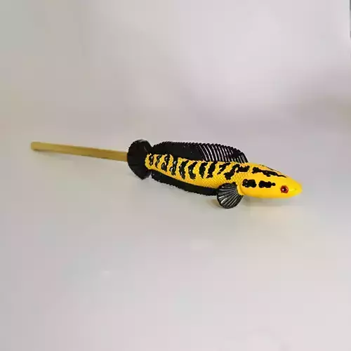 CHANNA BARCA FISH - SNAKE HEAD FISH WITH CHOPSTICKS 3D print model