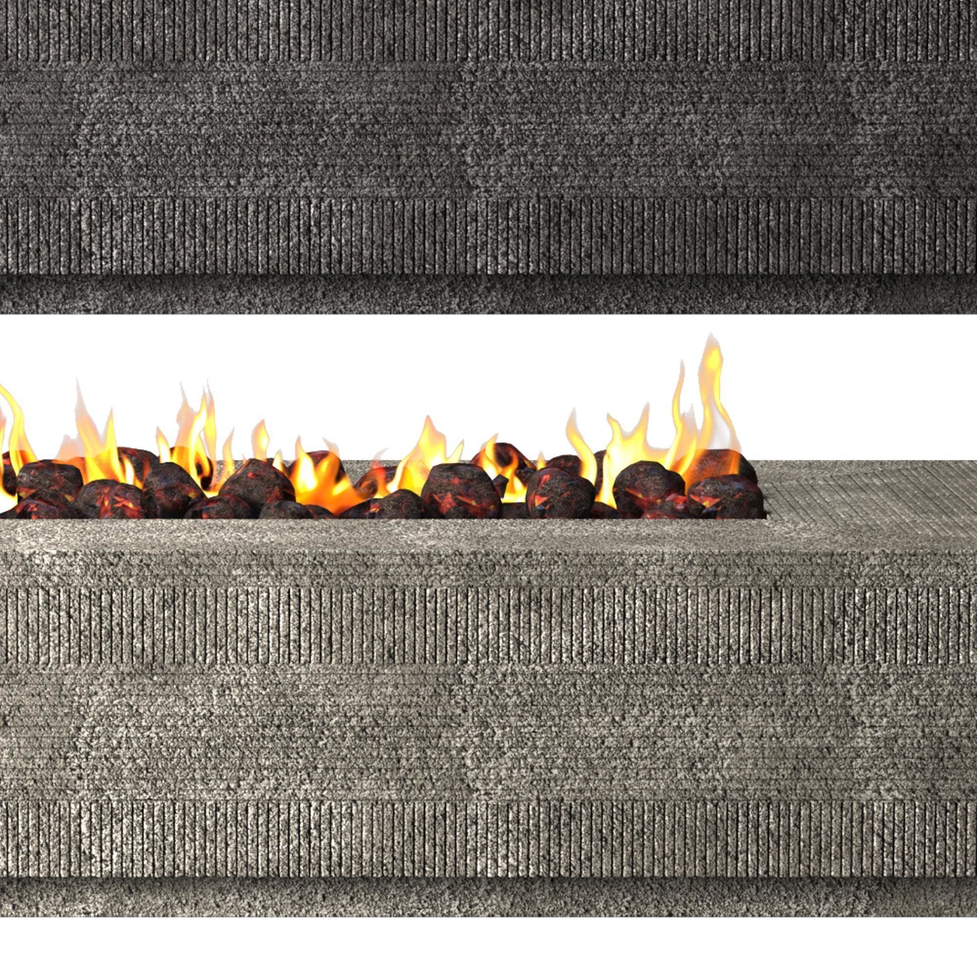 monomer member decoration fireplace Modern 3D model_4