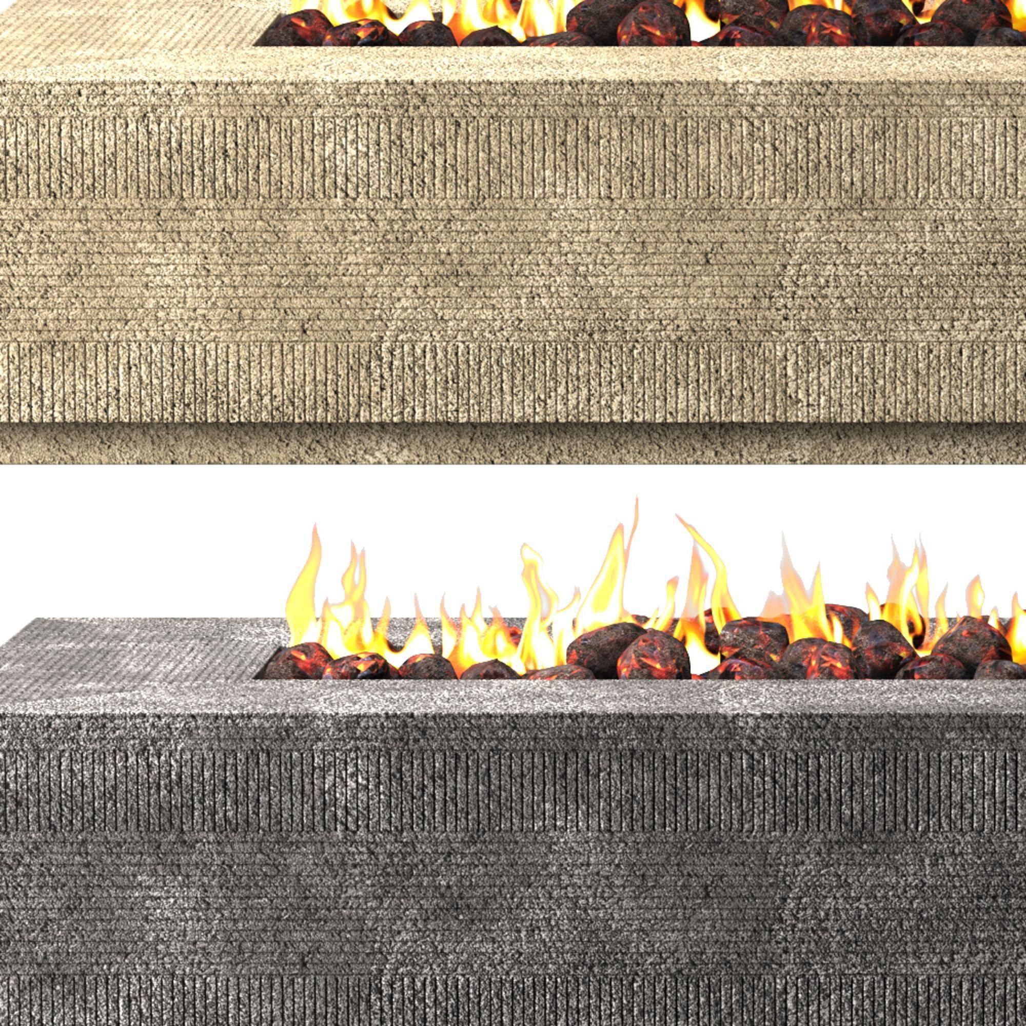 monomer member decoration fireplace Modern 3D model_2