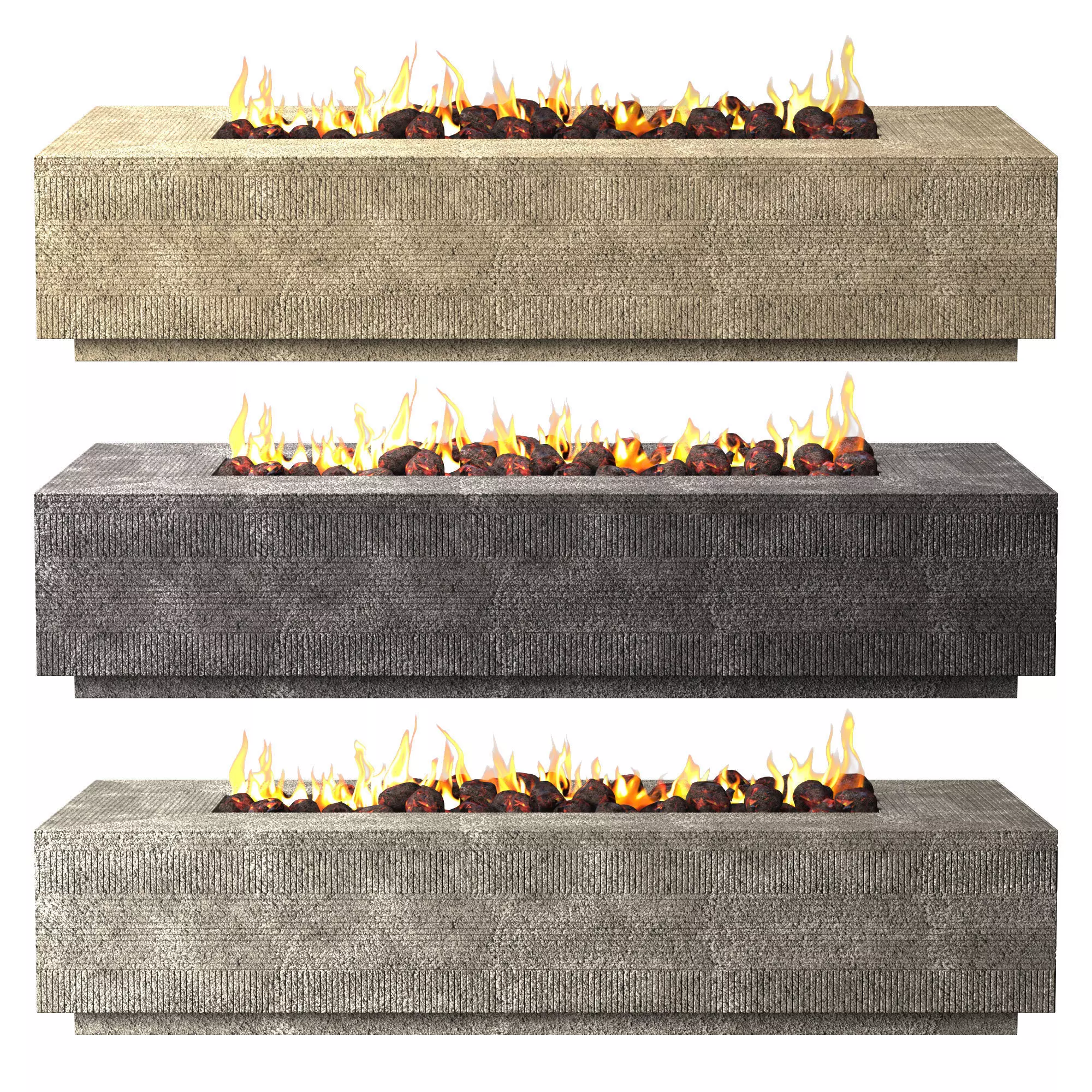monomer member decoration fireplace Modern 3D model_0