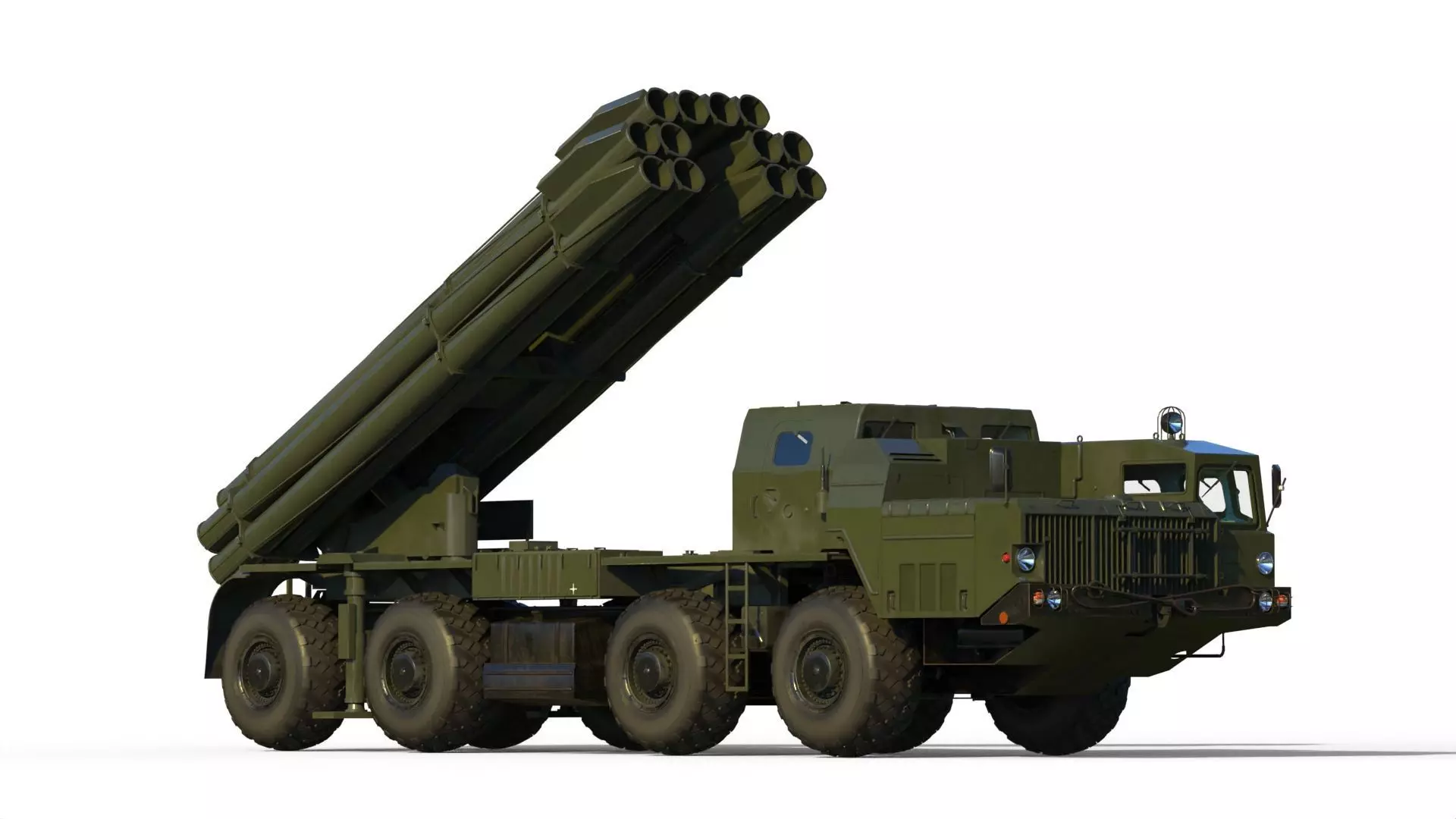 BM-30 Smerch 9A52 Tornado-S 9A54 3D model