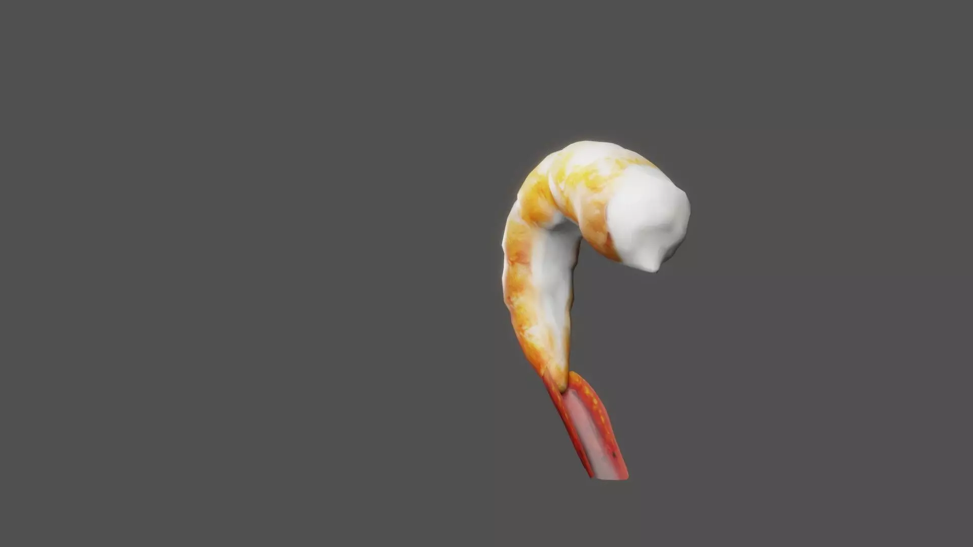 Cooked Shrimp Free low-poly 3D model