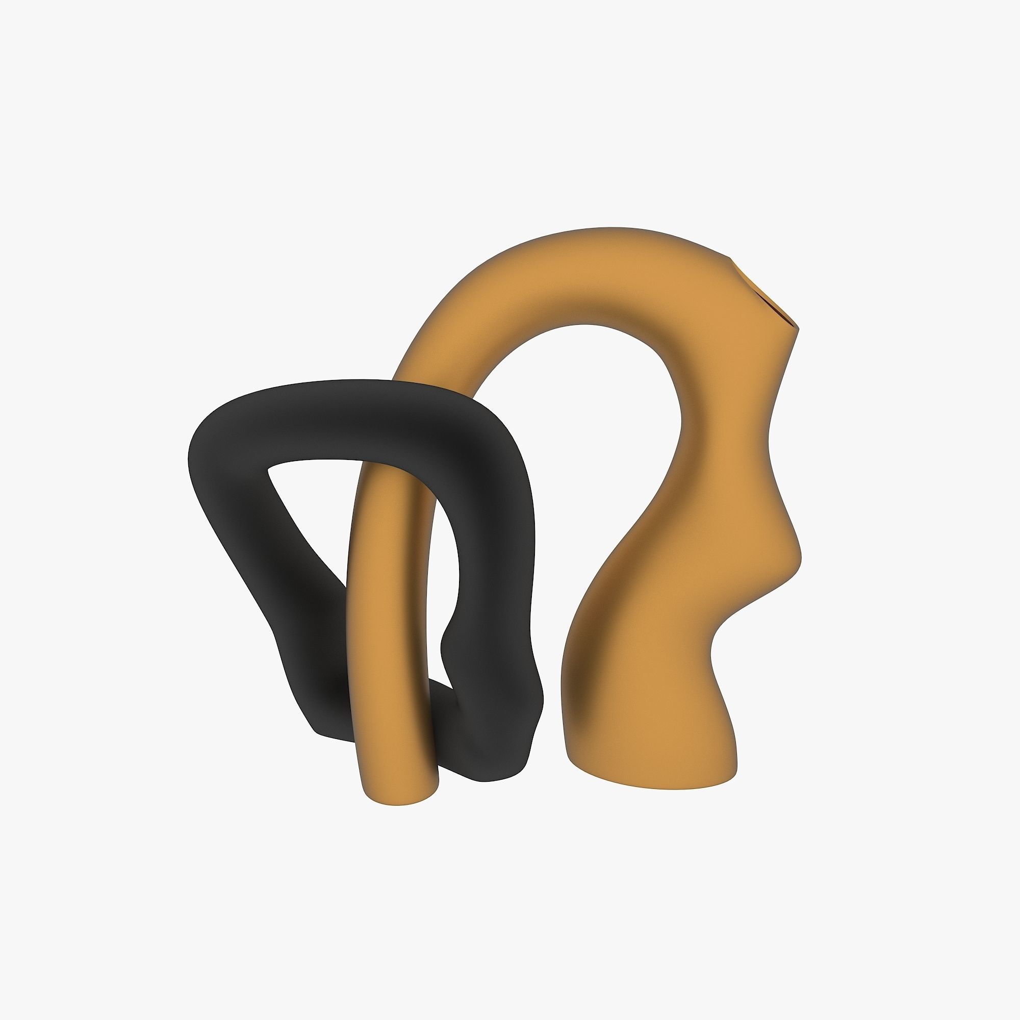 GEOMETRIC DOUBLE VASE 2 PIECES 3D print model_3