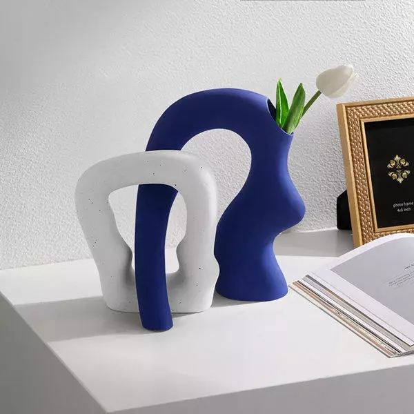 GEOMETRIC DOUBLE VASE 2 PIECES 3D print model_0