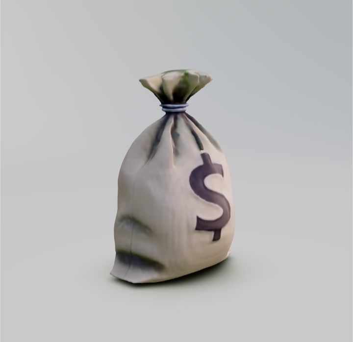 Bag Money 3D model_1