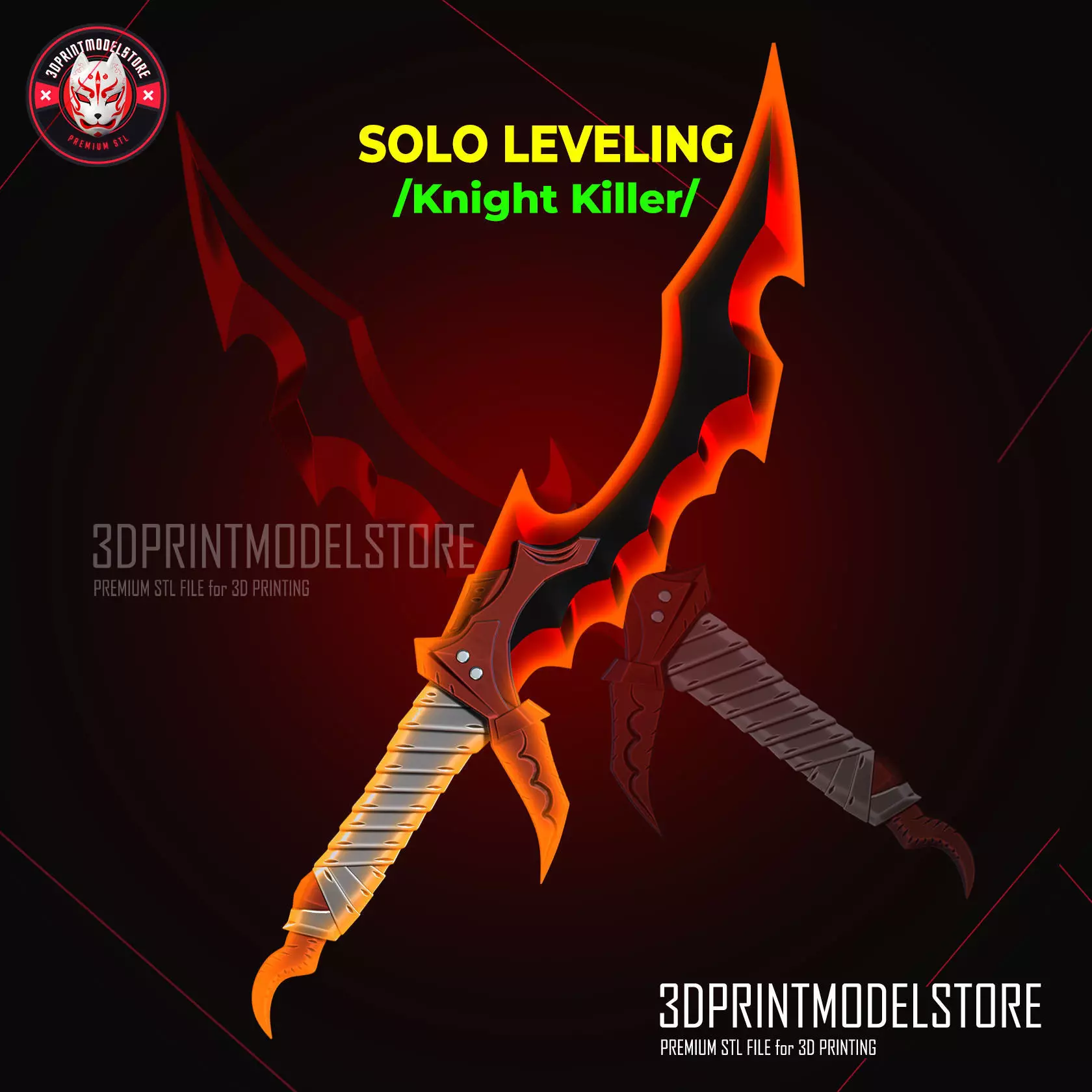 Solo Leveling - Knight Killer Dagger Knife Cosplay Weapon 3D print model_0