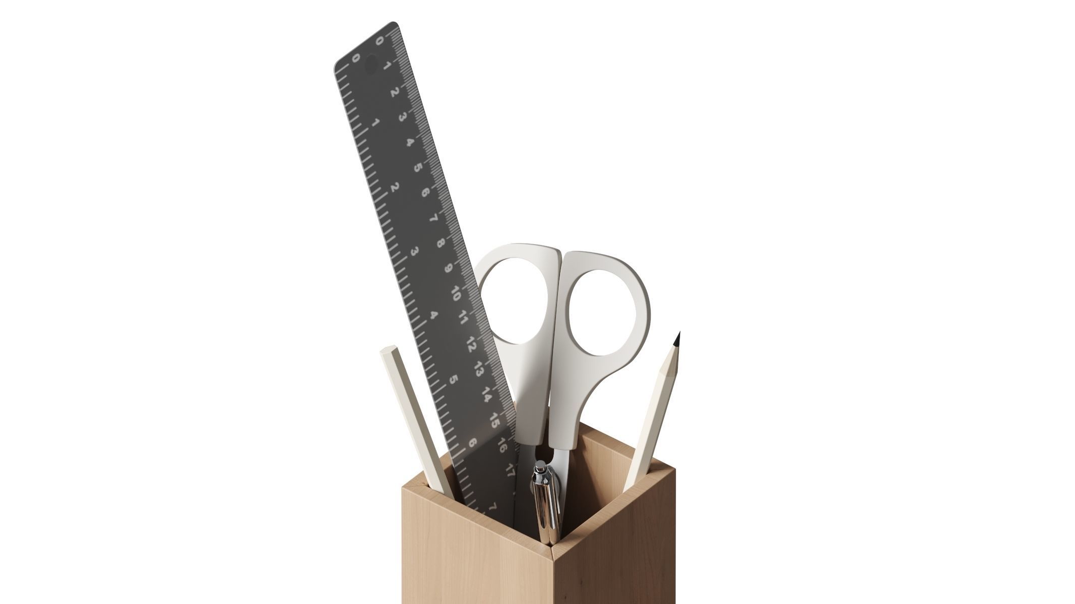 Office desk accessories Set 3D model_3
