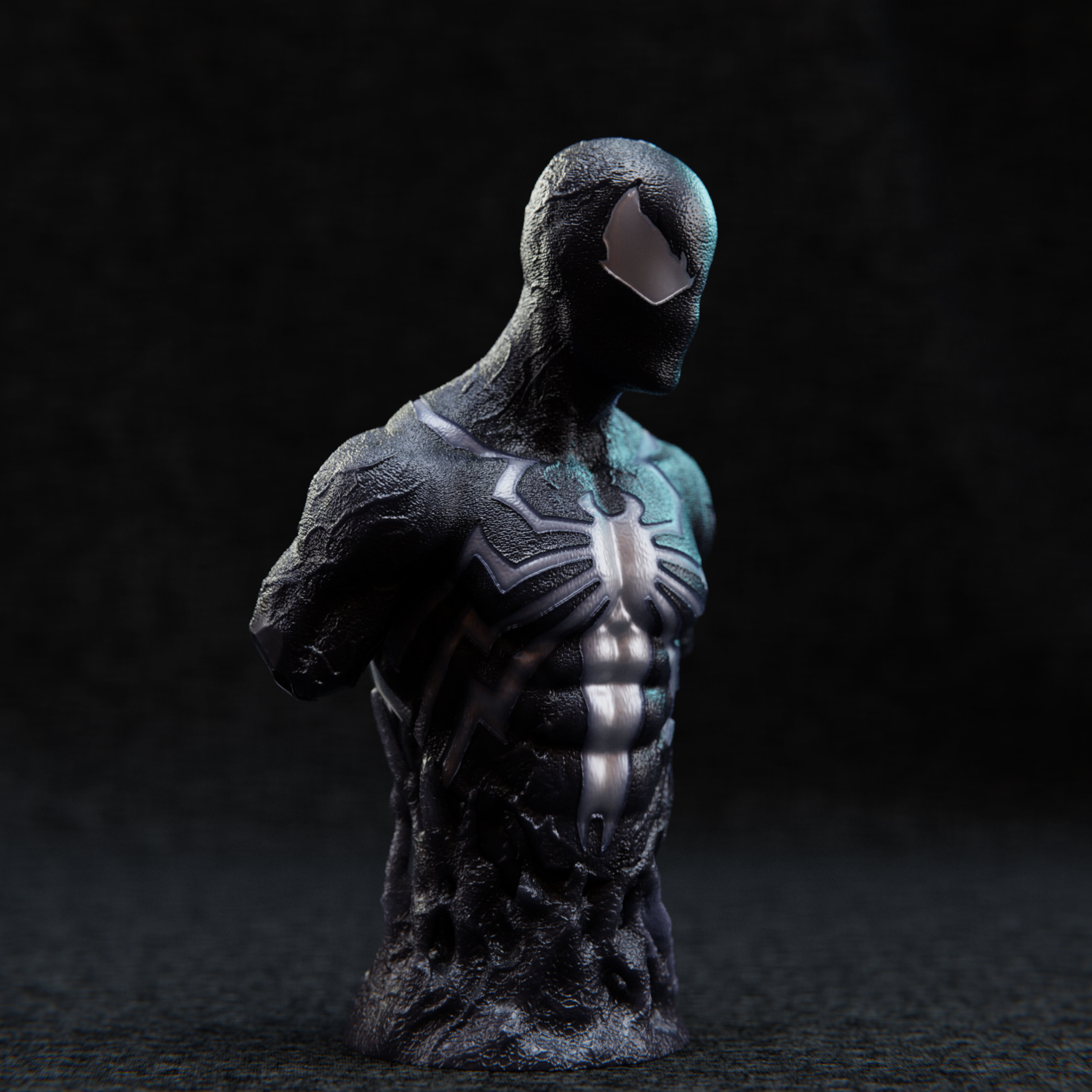 Black Symbiote Spiderman 3D print model_1