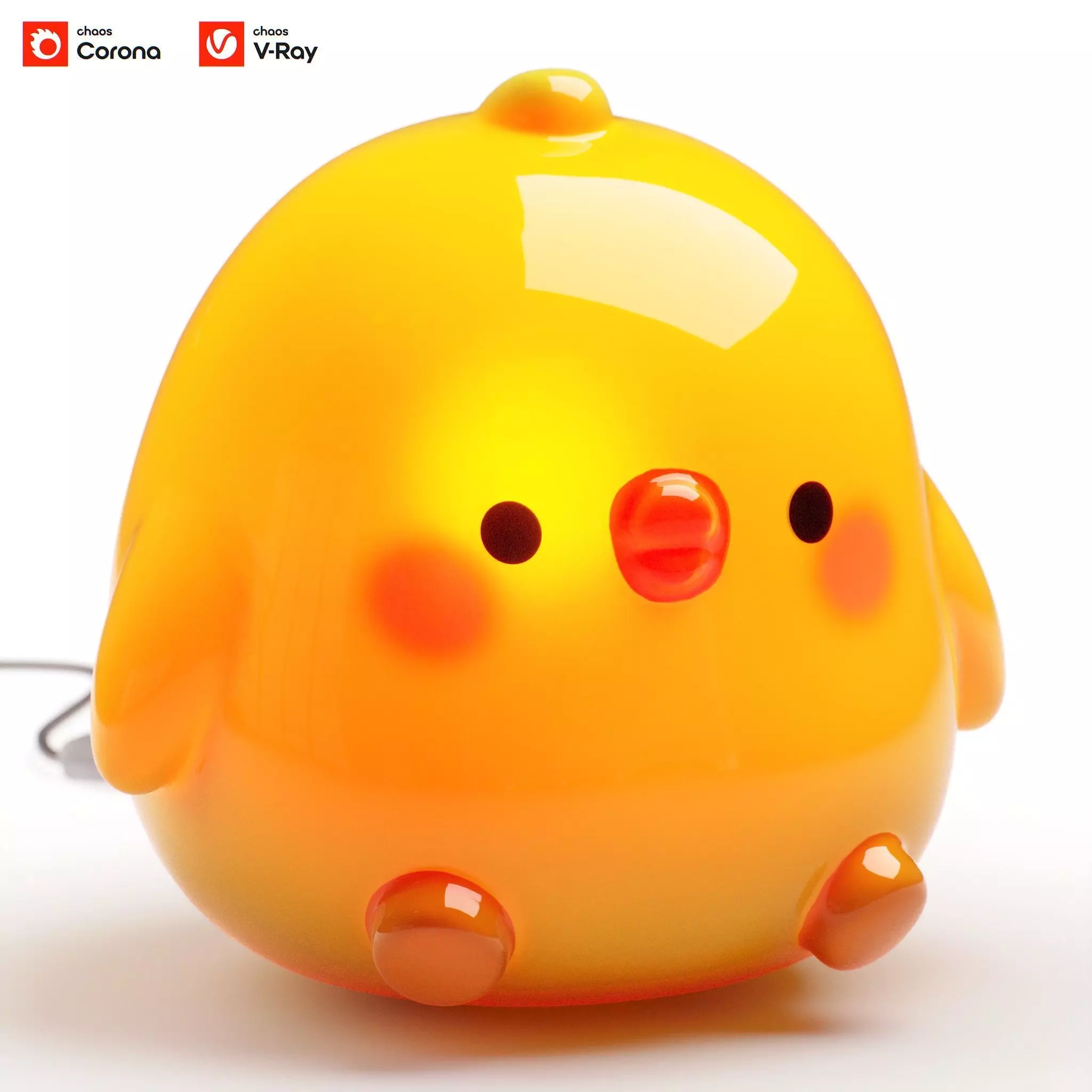 Piu Piu Chick Table Lamp 3D model_0
