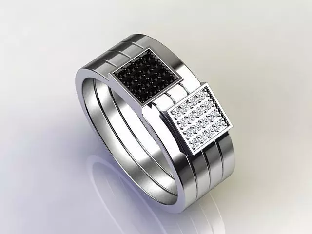 Diamond ring for men 3d print 3D print model