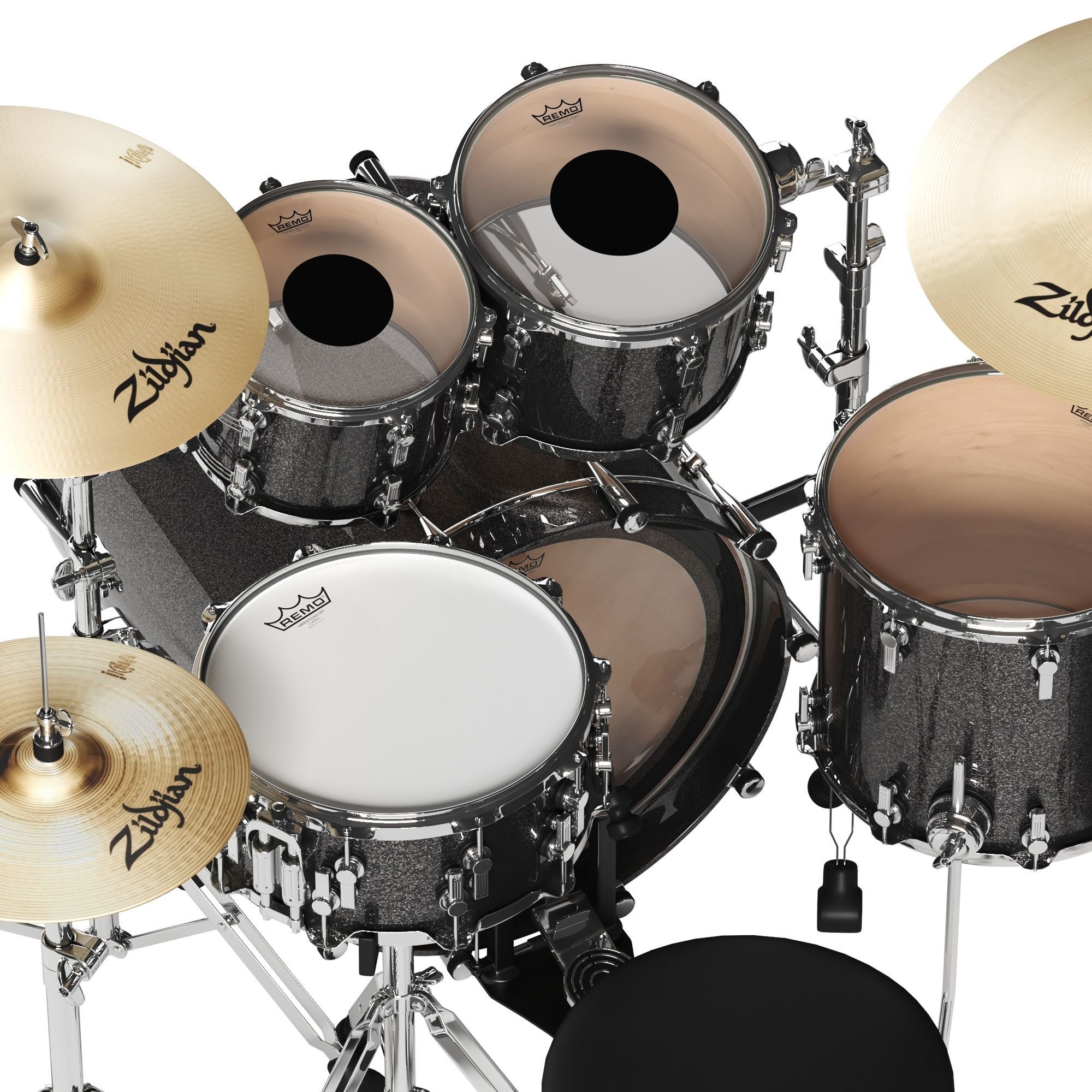 Drum set Sonor 3D model_4