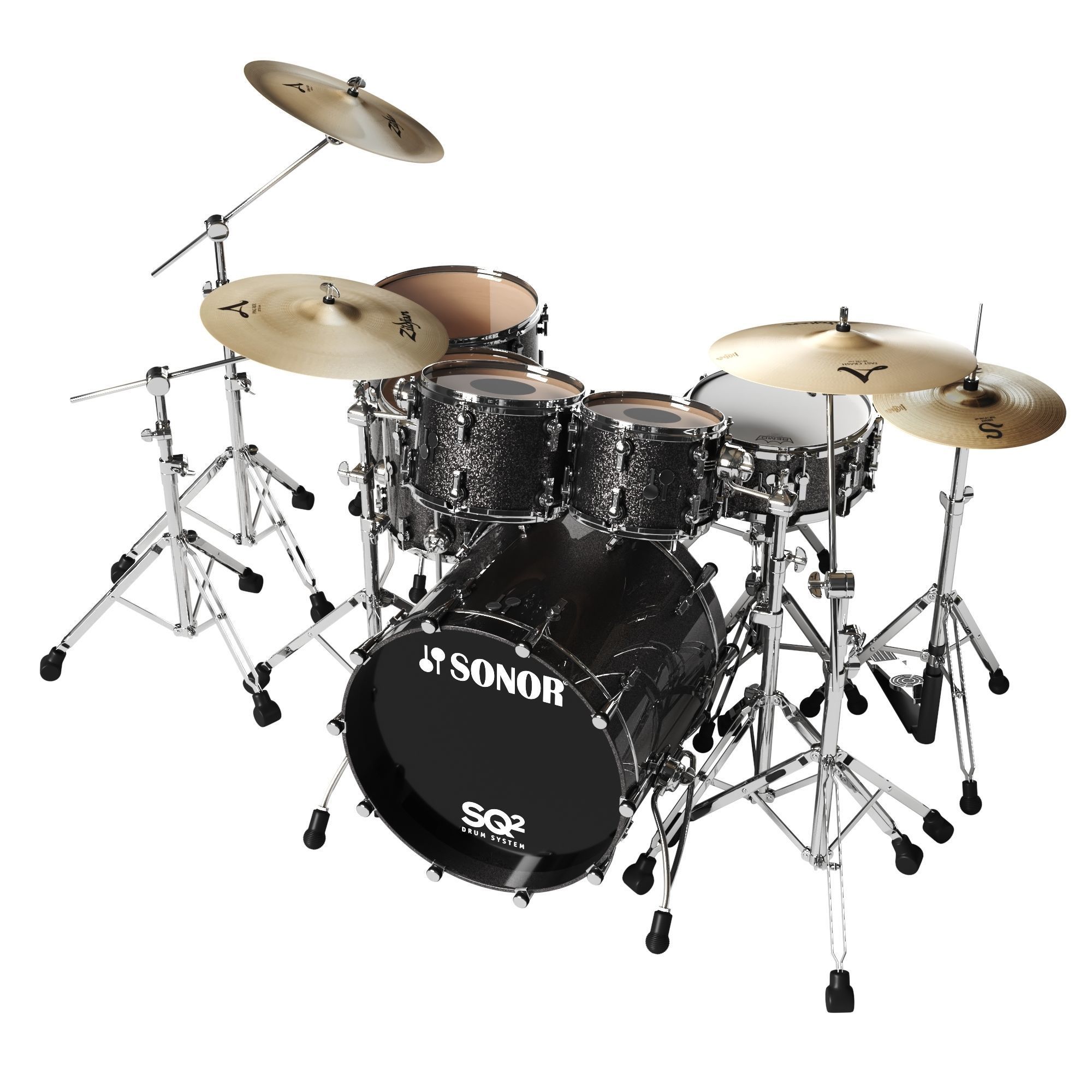 Drum set Sonor 3D model_2
