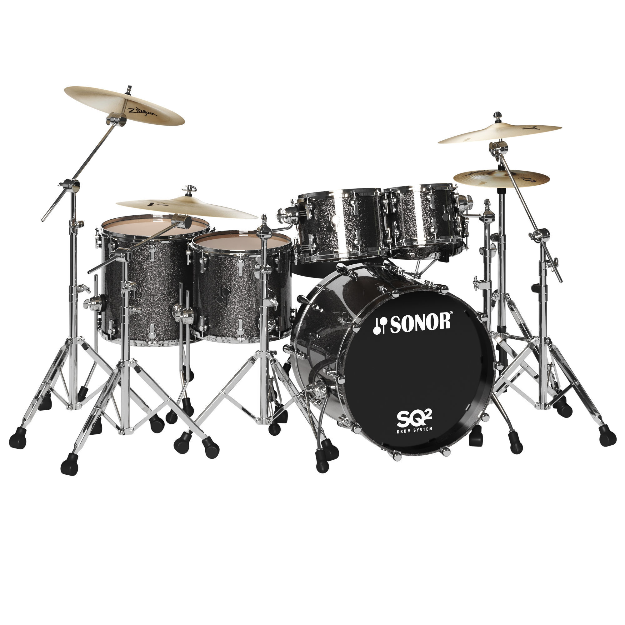 Drum set Sonor 3D model_6