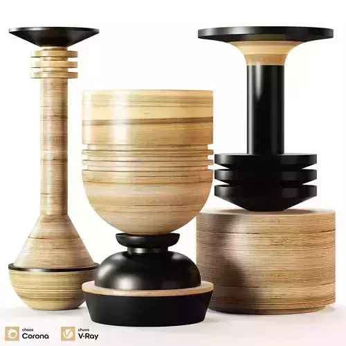 Tropical Noire Vessels Set 2 3D model