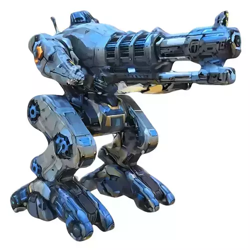 3d hyper realistic  military mechanized robot 3D model
