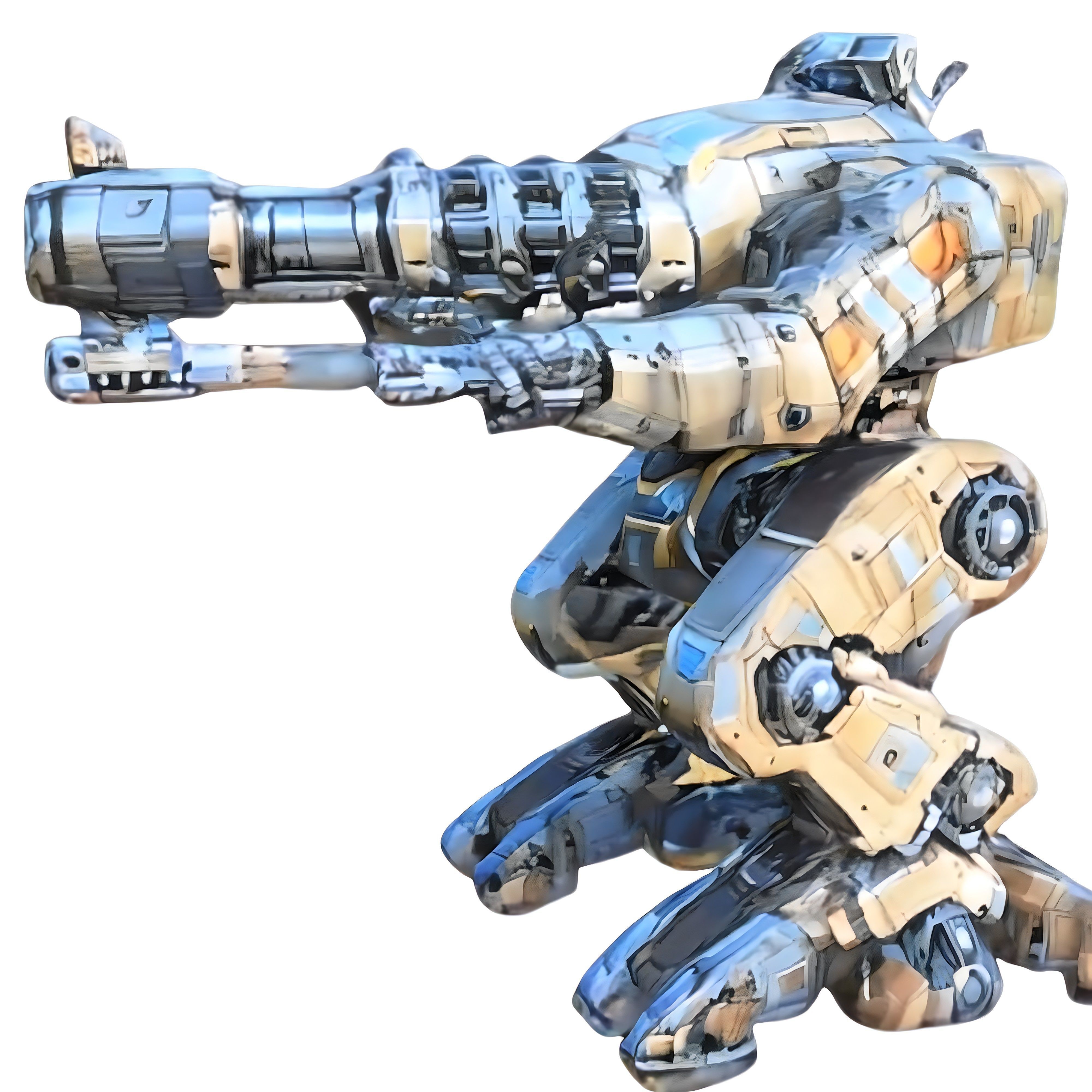 3d hyper realistic  military mechanized robot 3D model_2