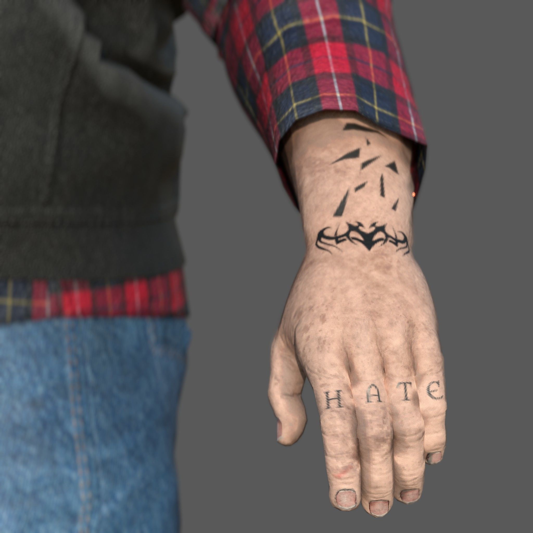 FAT BIKER MAN 3D model_3