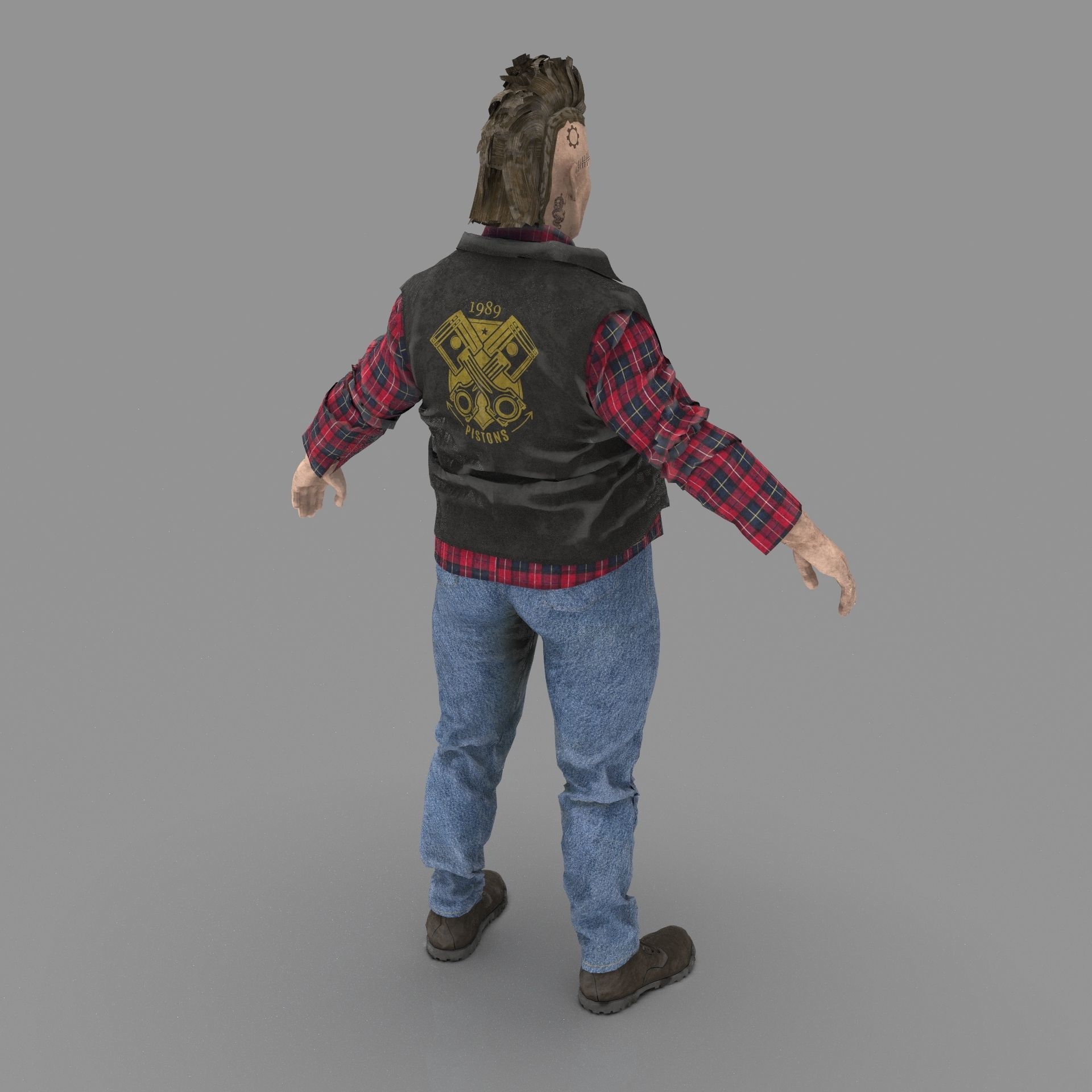 FAT BIKER MAN 3D model_24