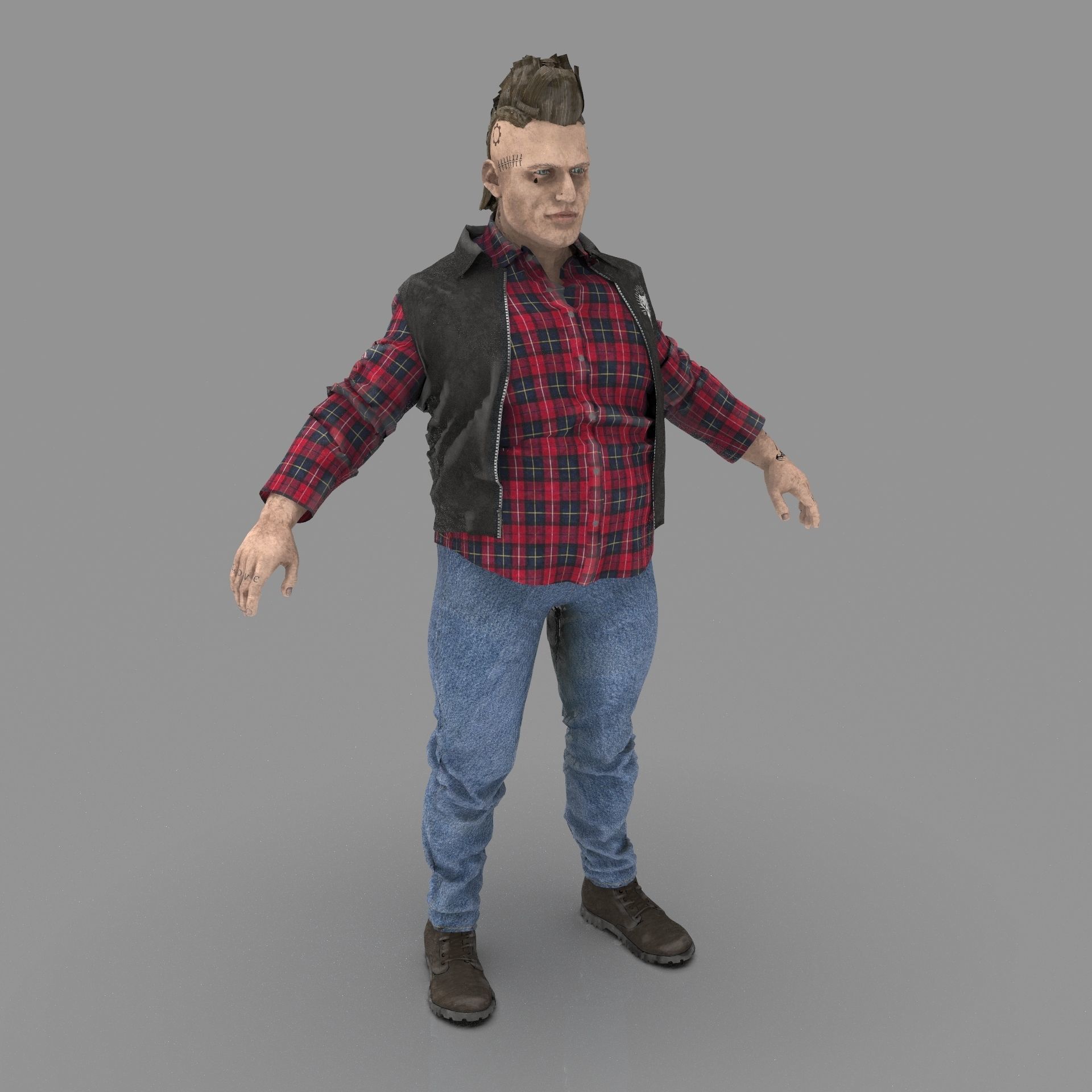 FAT BIKER MAN 3D model_18