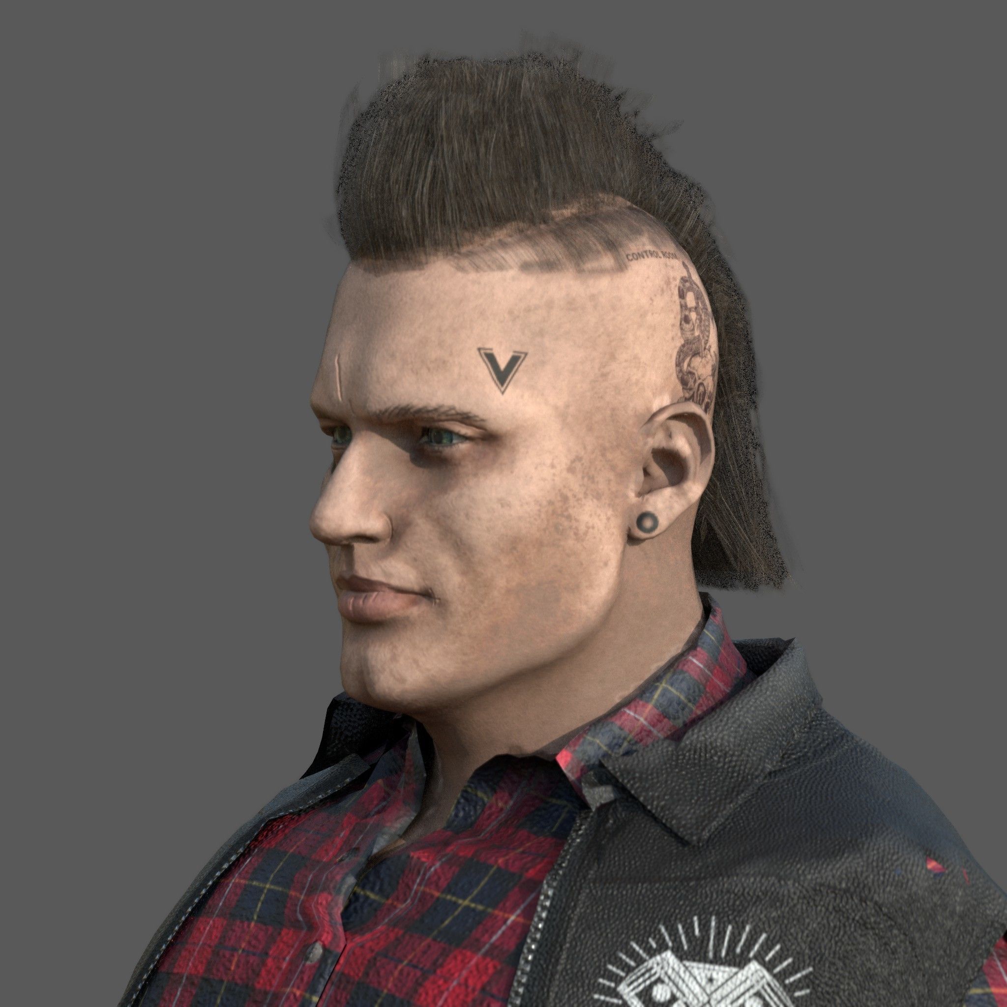 FAT BIKER MAN 3D model_9