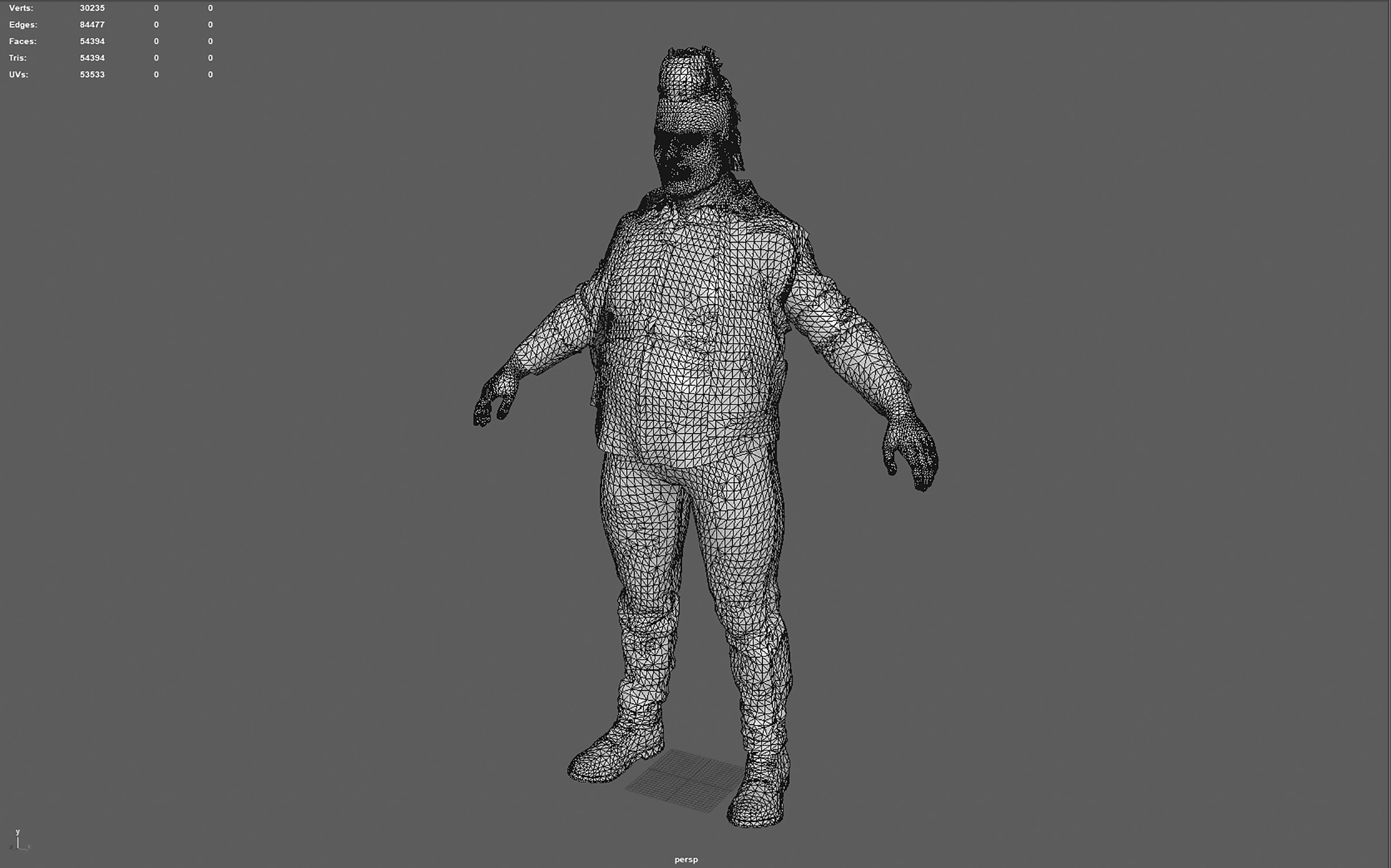 FAT BIKER MAN 3D model_17