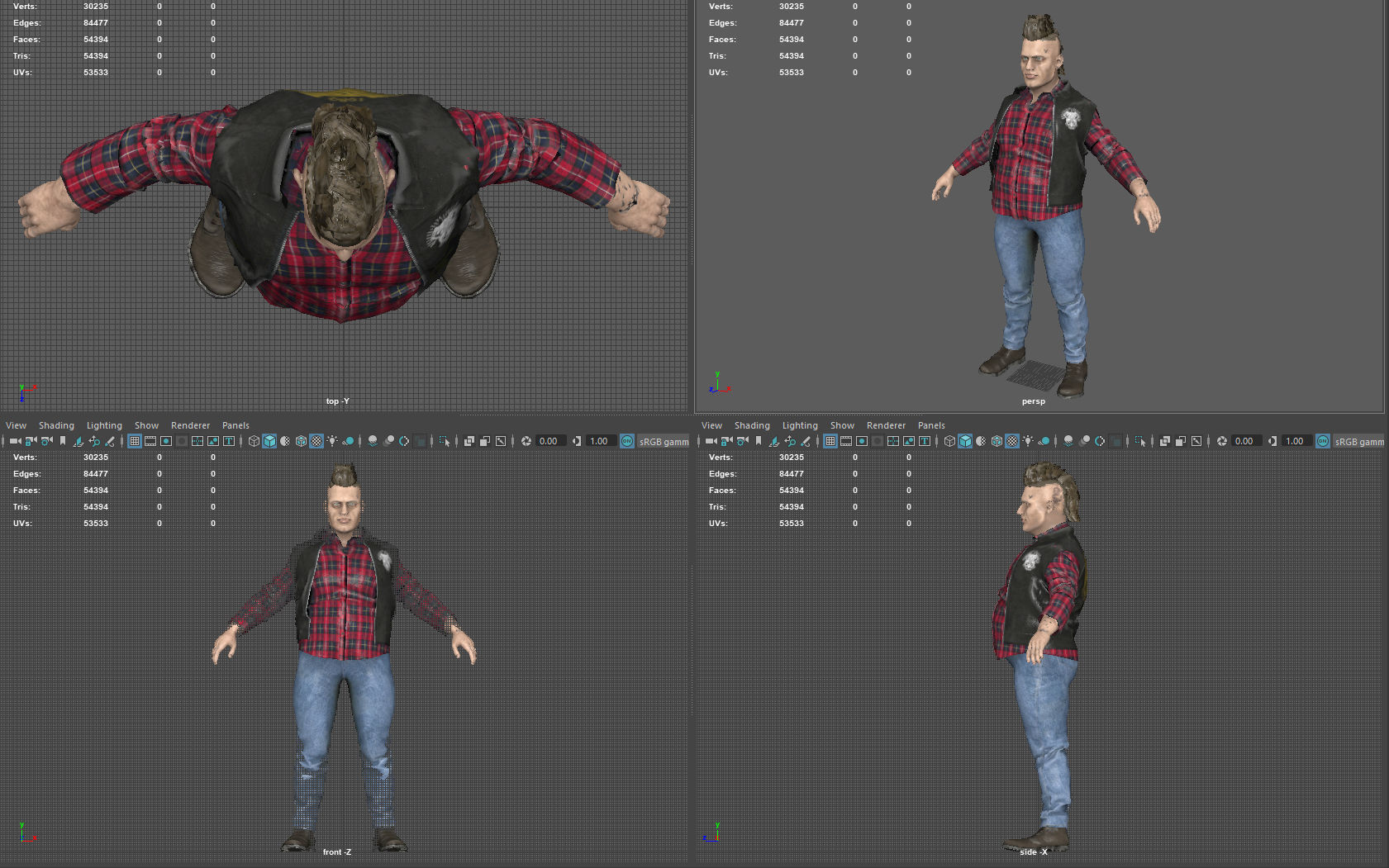 FAT BIKER MAN 3D model_13