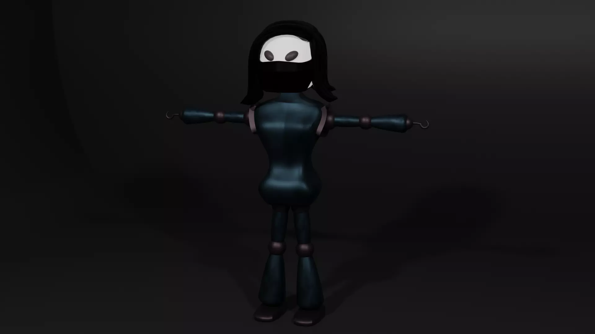 Xenith A Low-Poly Robot girl Low-poly 3D model_0