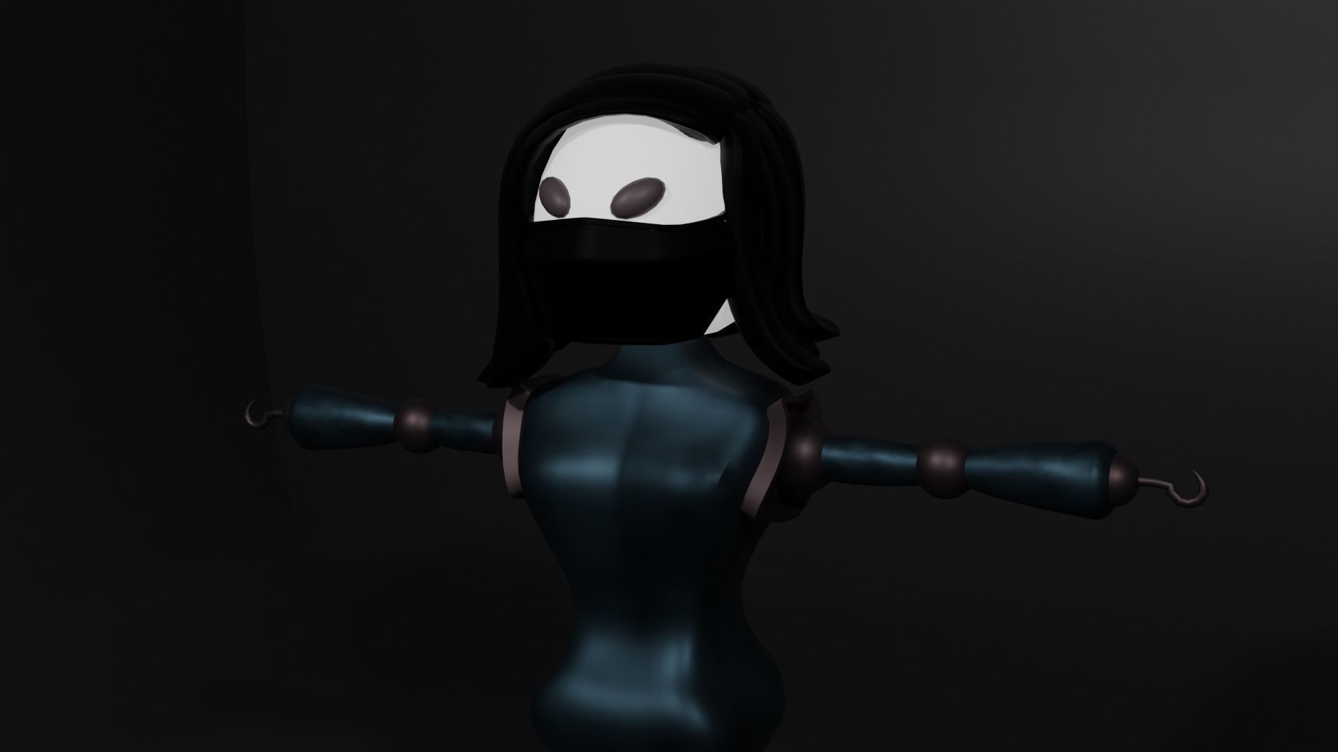 Xenith A Low-Poly Robot girl Low-poly 3D model_1