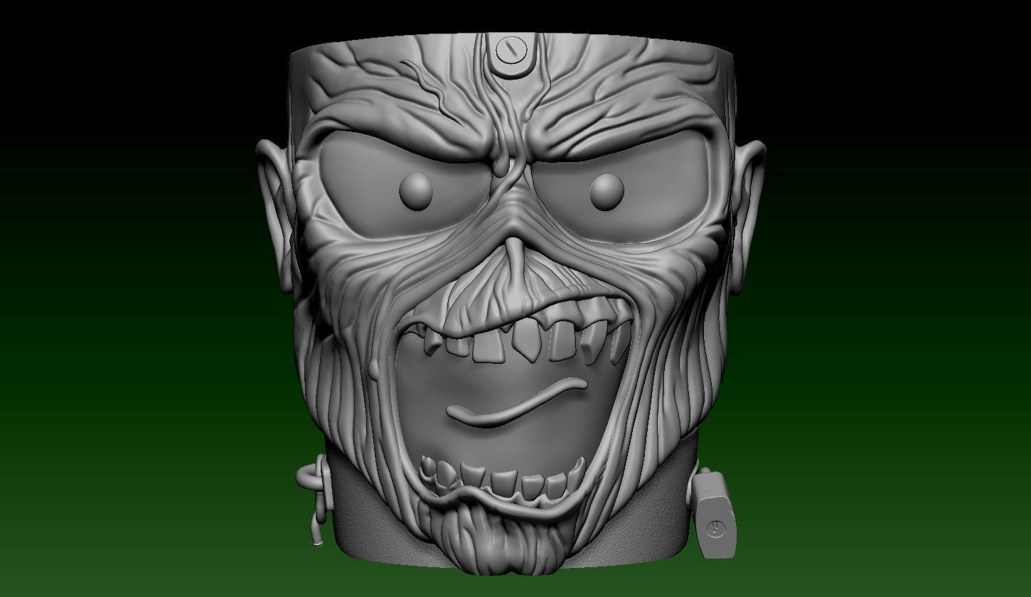 pen holder Eddie Iron Maiden 3D print model_1