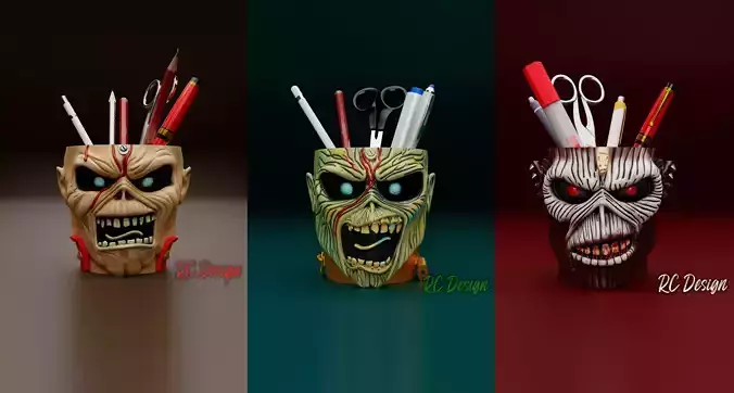pen holder Eddie Iron Maiden 3 in 1