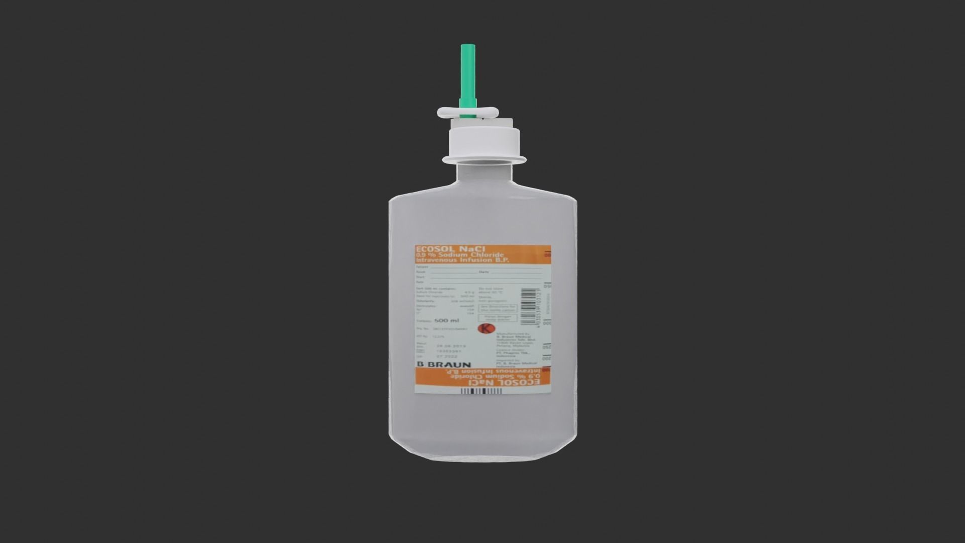 Normal Saline Low-poly 3D model_4