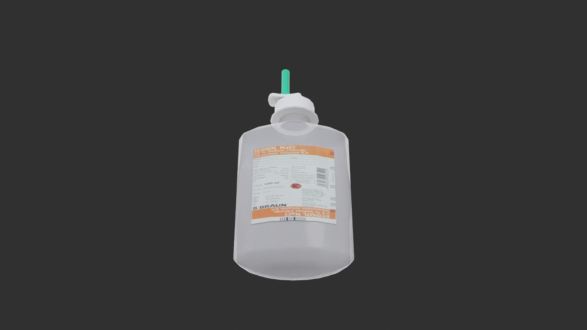 Normal Saline Low-poly 3D model_3