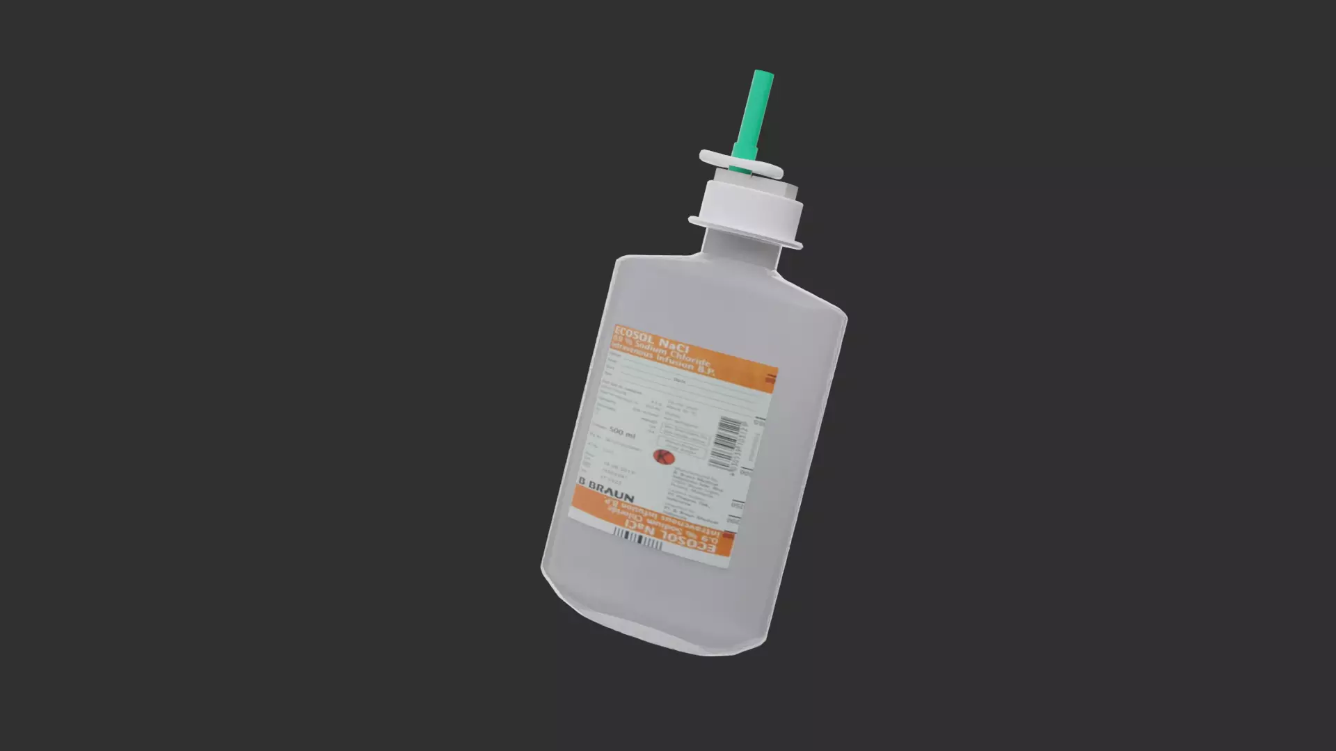 Normal Saline Low-poly 3D model_0