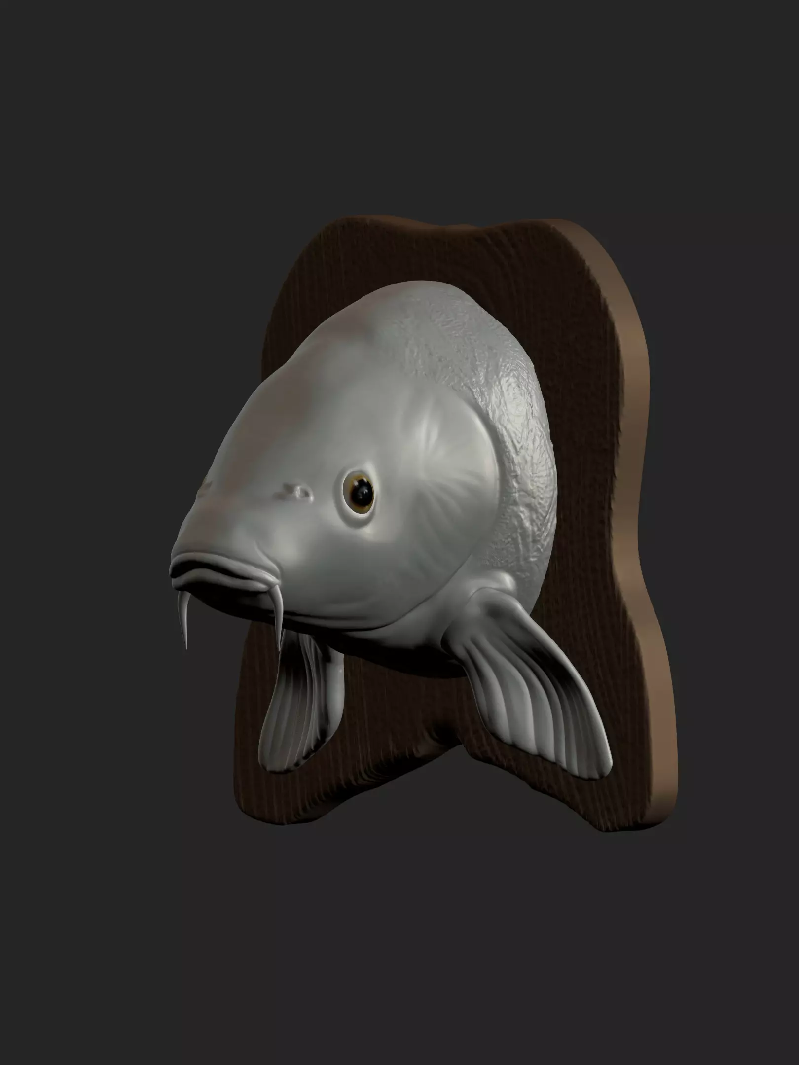 CARP DETAILED TEXTURE TROPHY TAXIDERMY FOR 3D PRINTING Free 3D print model