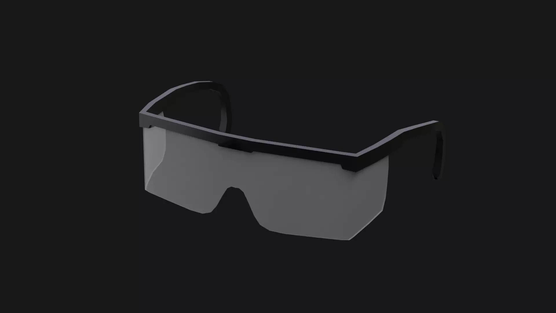 Protective Glasses Low-poly 3D model_0