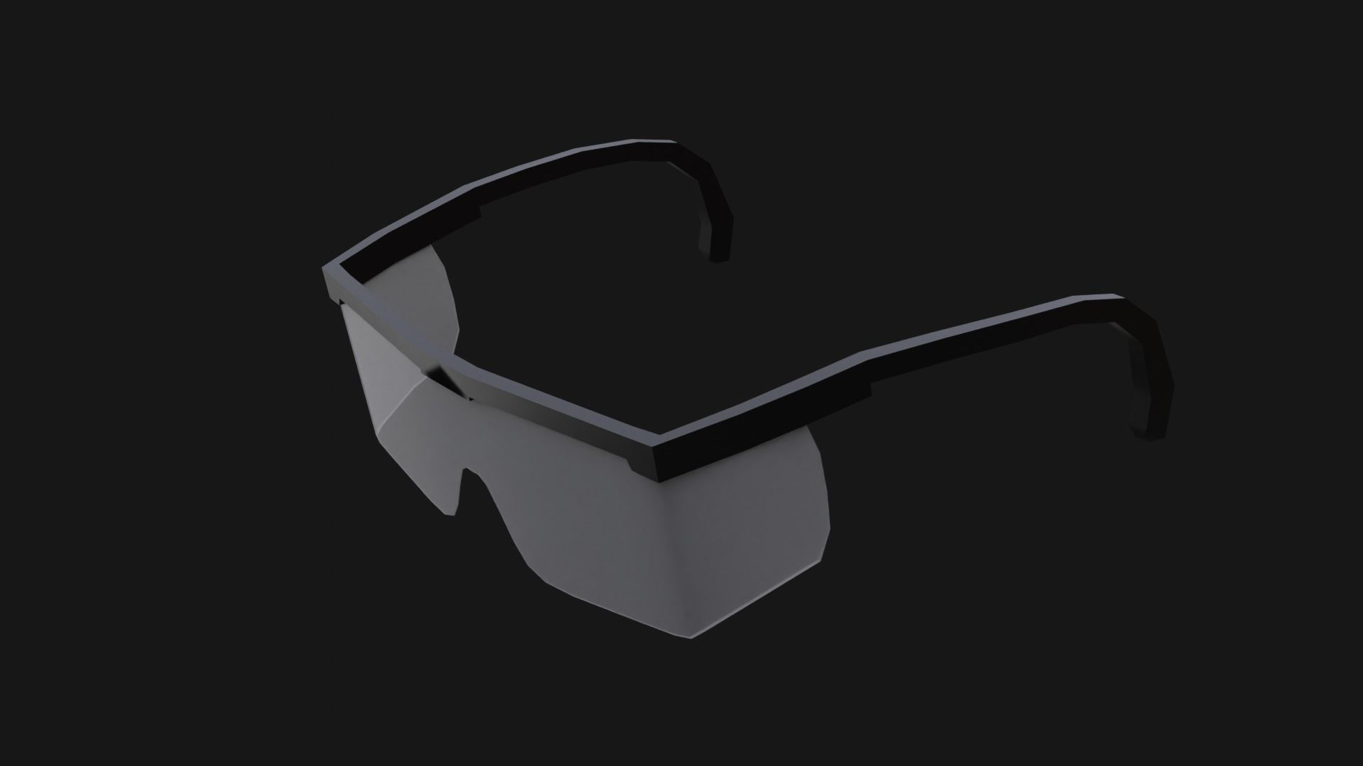 Protective Glasses Low-poly 3D model_3