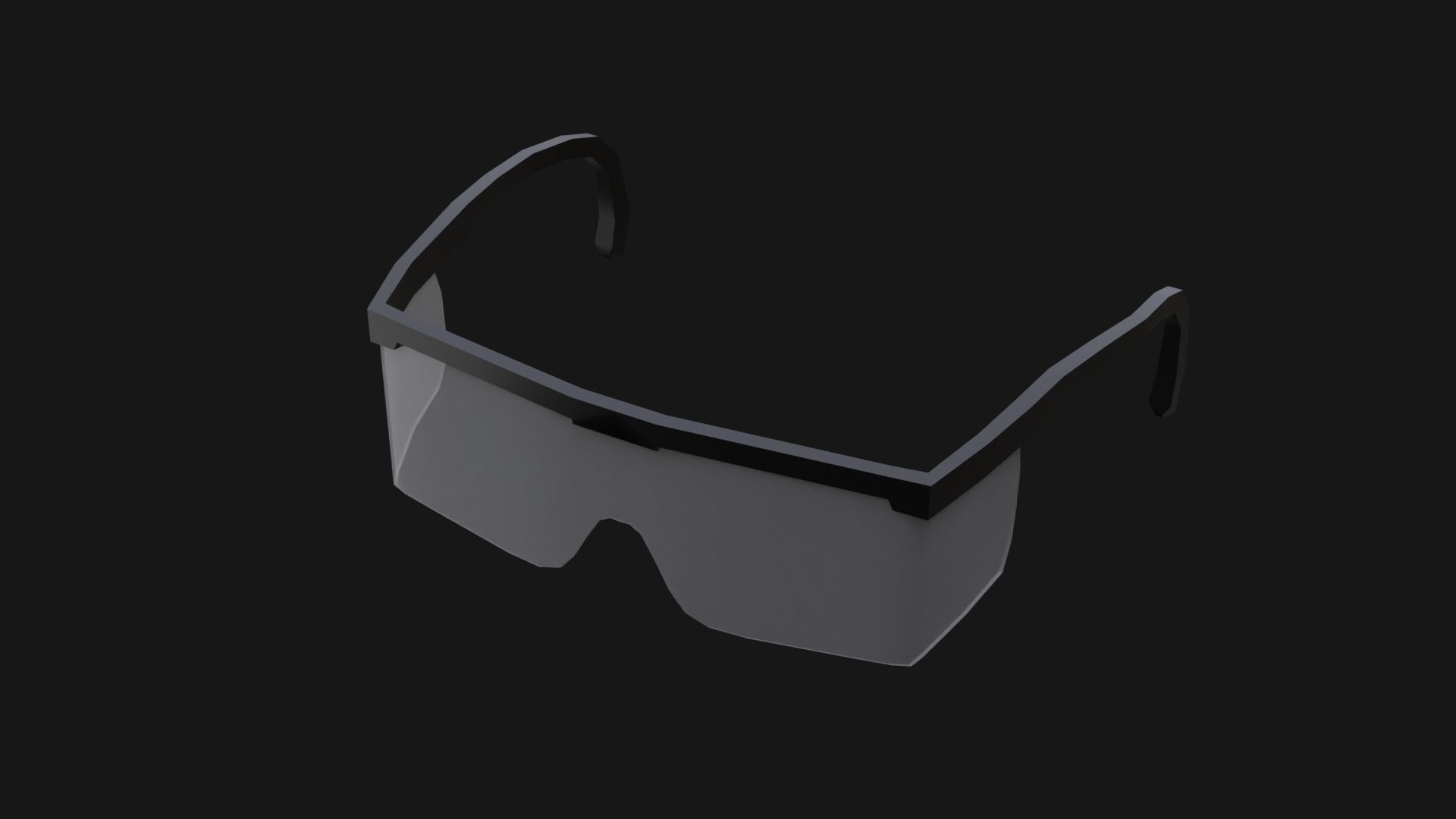 Protective Glasses Low-poly 3D model_2