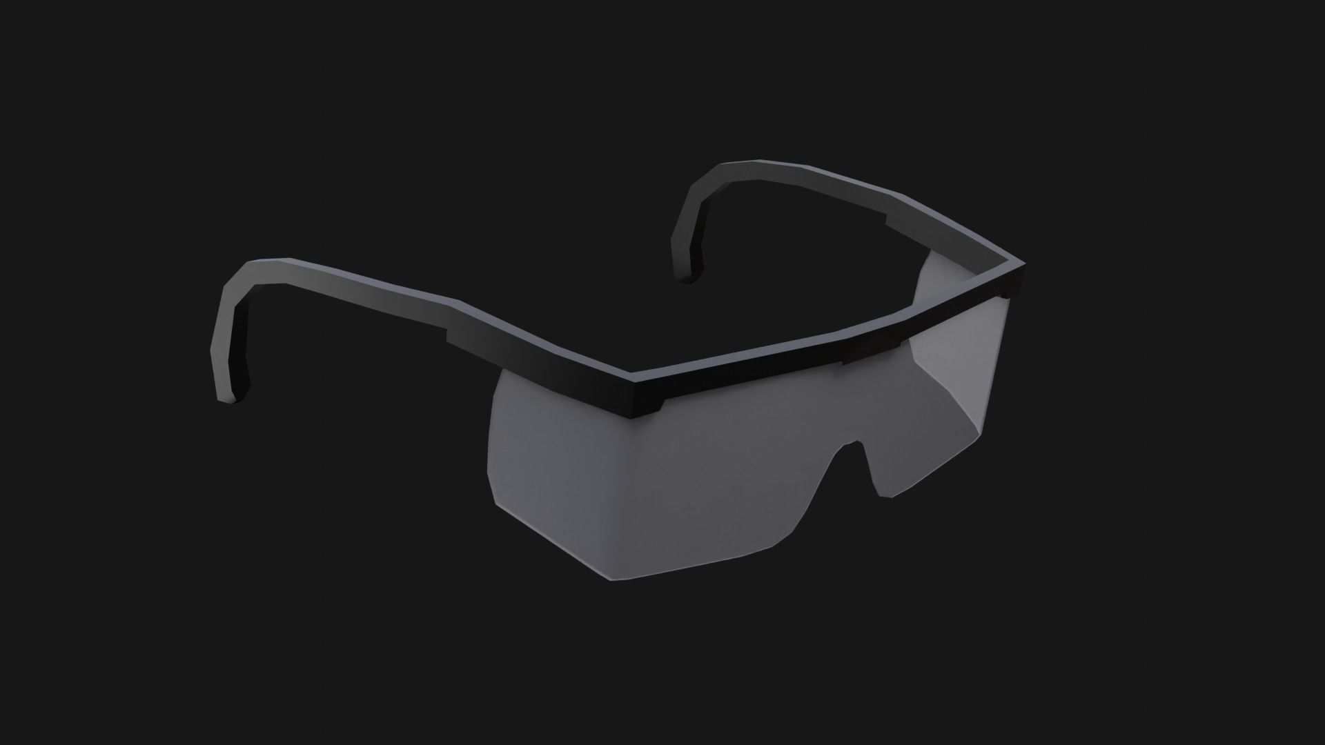 Protective Glasses Low-poly 3D model_4